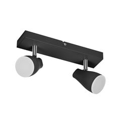 LEDVANCE Pear-LED-uppospotti GU10, 2 lamppua musta