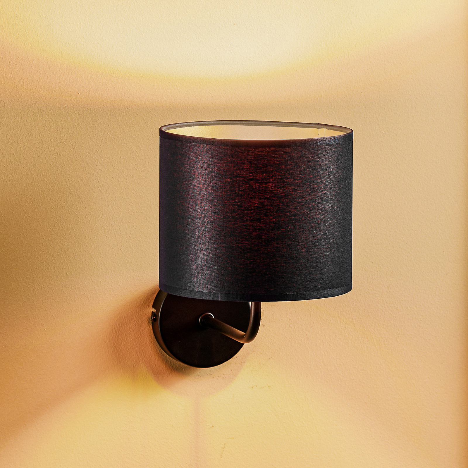 Wandlamp Soho cilindervormig zwart/goud