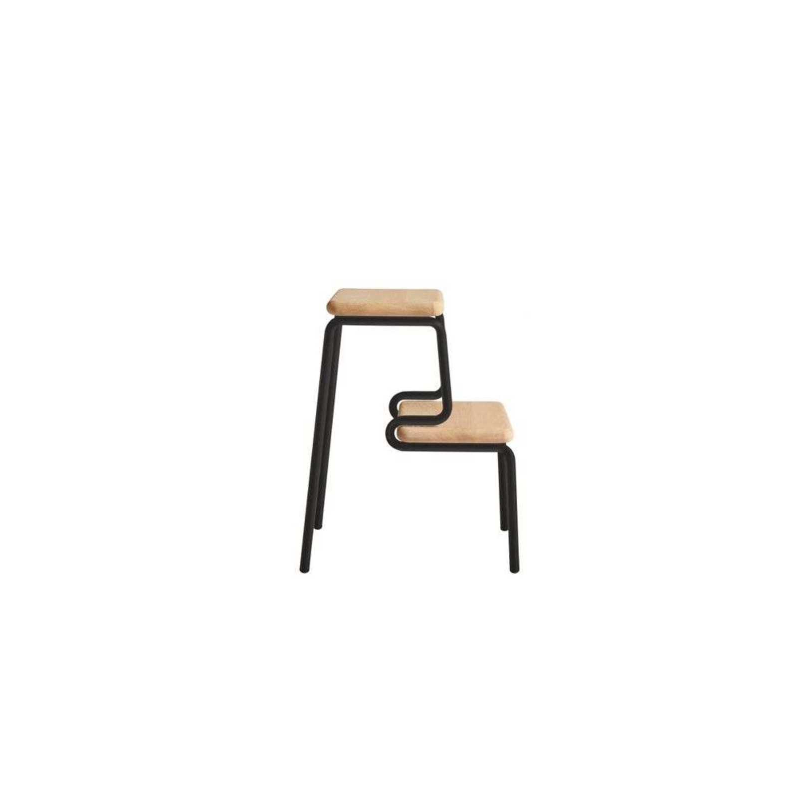 Slalom Step Stool Oak/Black - Woud