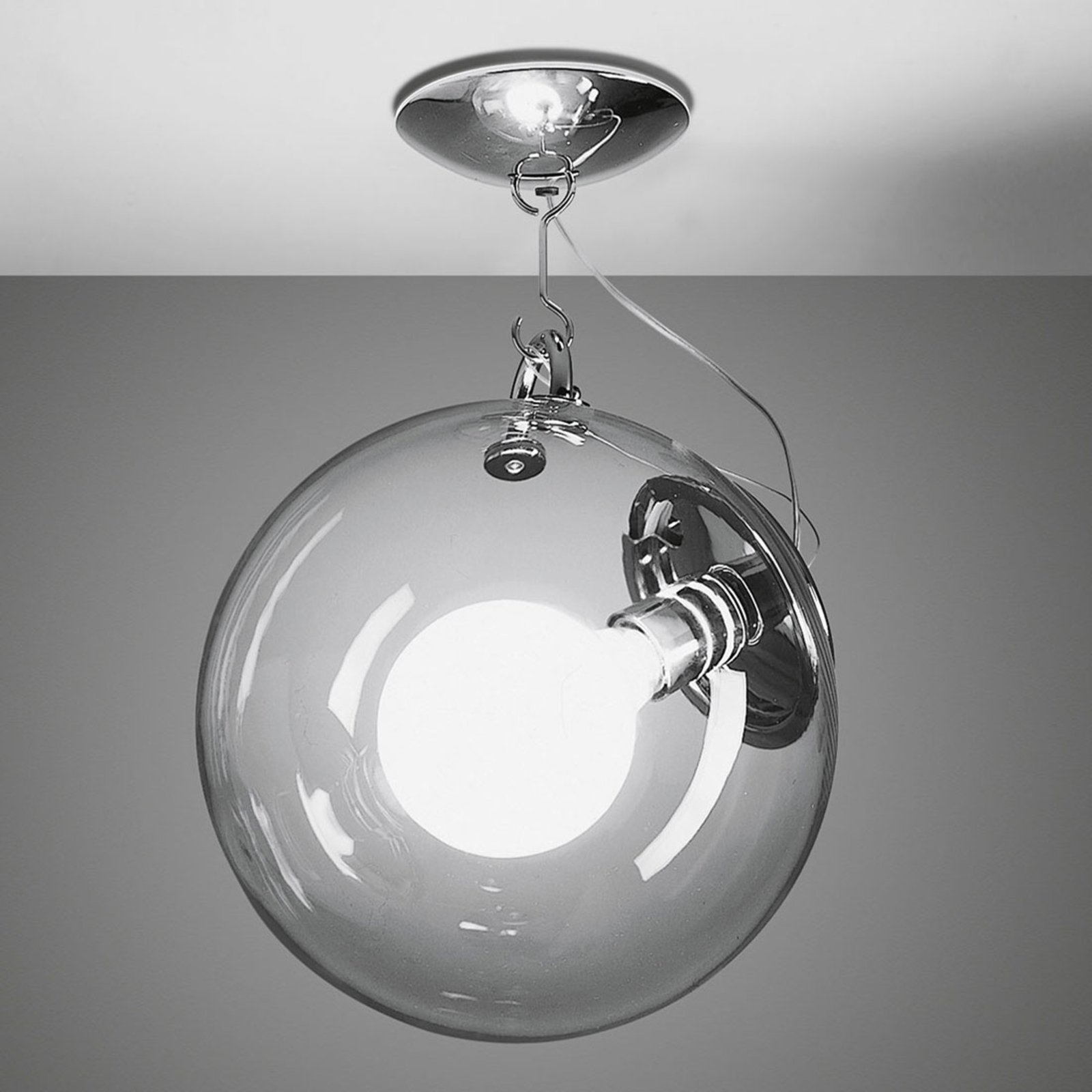 Artemide Miconos szklana lampa sufitowa, chrom
