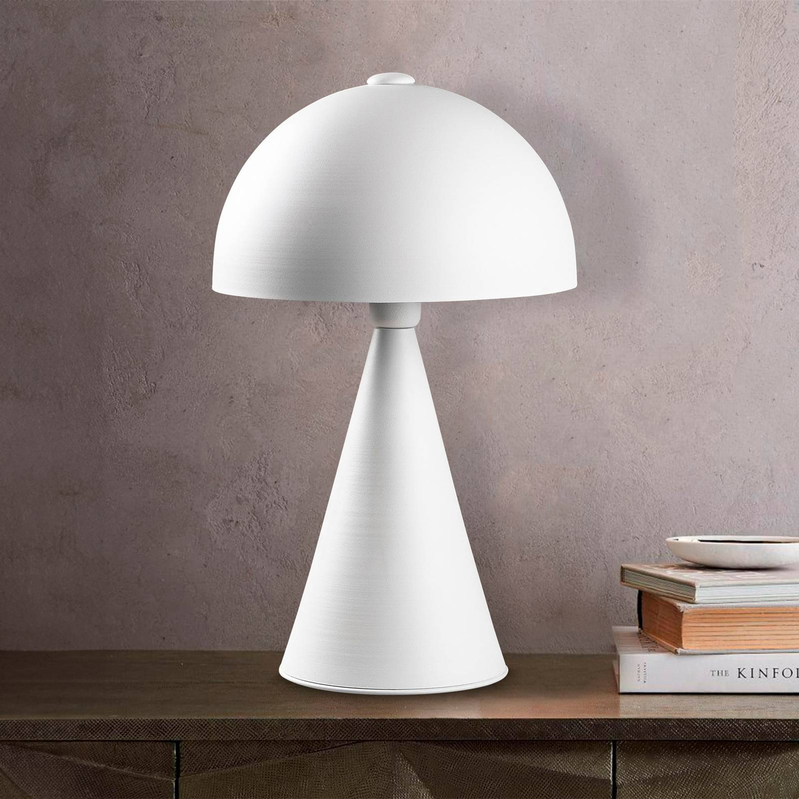 Opviq Lampe de table Dodo 5052 hauteur 52 cm blanche