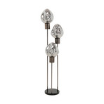 Lampe sur pied KARE Supernova, gris fumé, verre, 160 cm, E27