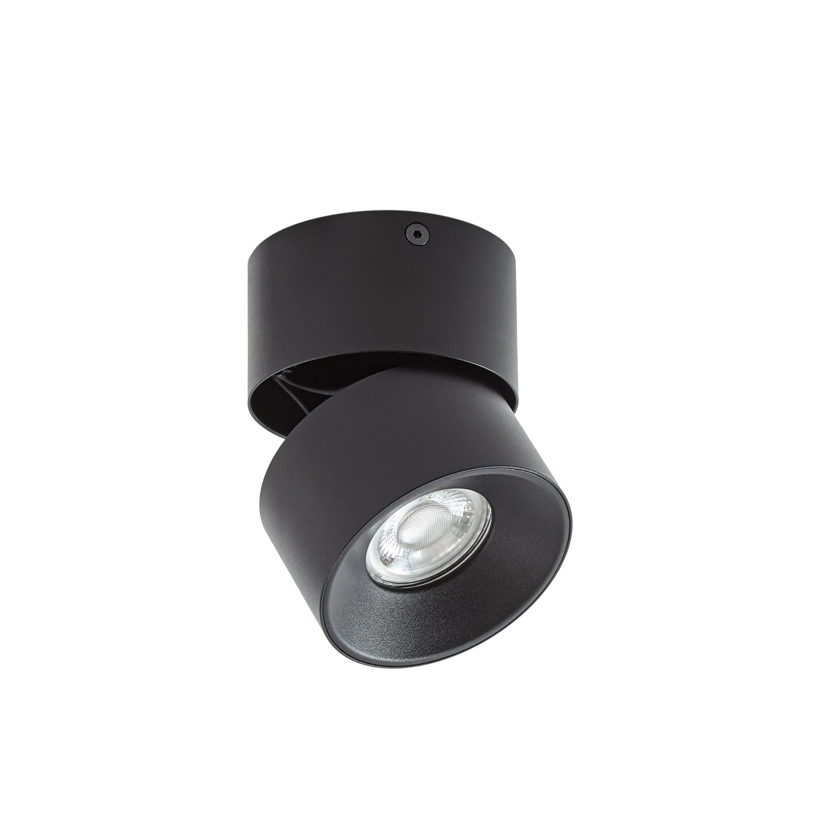 Spot PRIOS Rotari basic, cu 1 bec, negru, Ø 9 cm, GU10