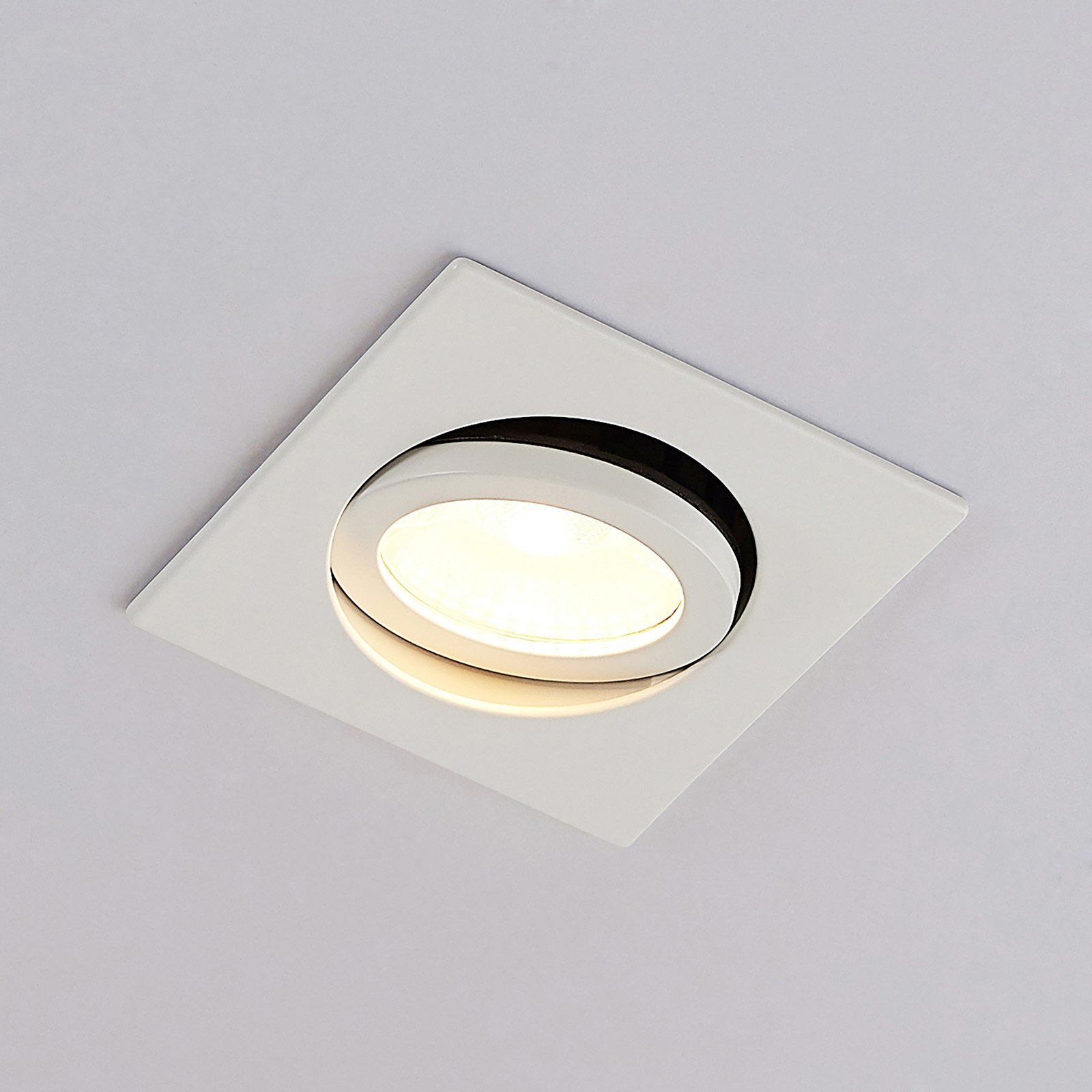 Arcchio Dacio LED downlight angular 36° IP65 8.2 W, for Hallway, aluminium, plastic, 8.2 W, energy efficiency: A+, L: 9 cm, W: 9 cm, H: 3.9 cm