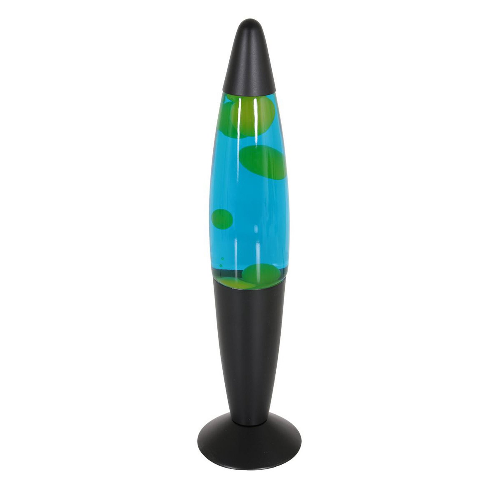 Lava lampa Volcan 3116, melna, zaļi zils šķidrums, E14