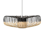 Forestier Bamboo up XXL Pendelleuchte aus Bambus