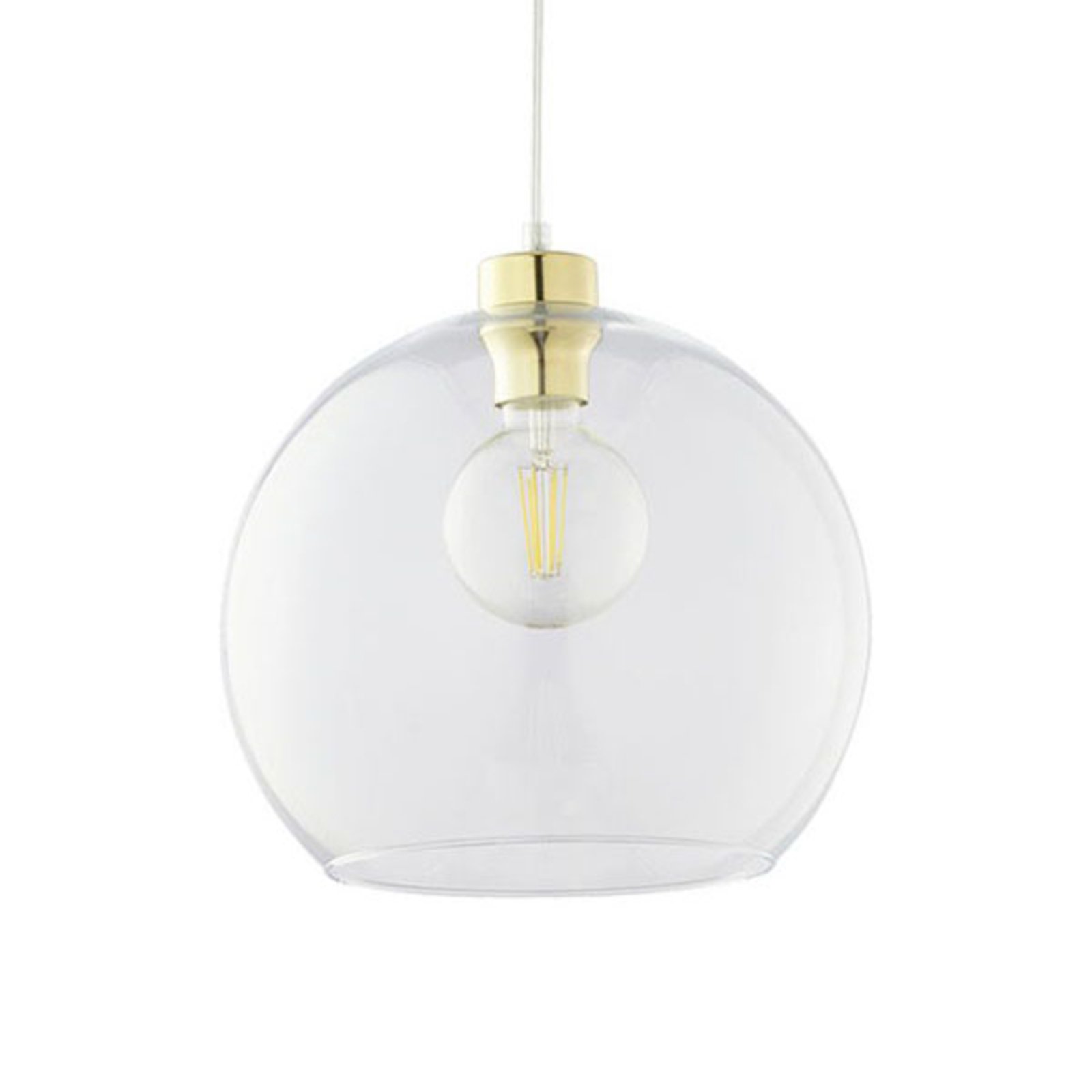 TK Lighting Hengelampe Cubus, 1 lyskilde, hvit - dimbar - moderne pendellampe - takpendel Stue / spisestue - glass, metall