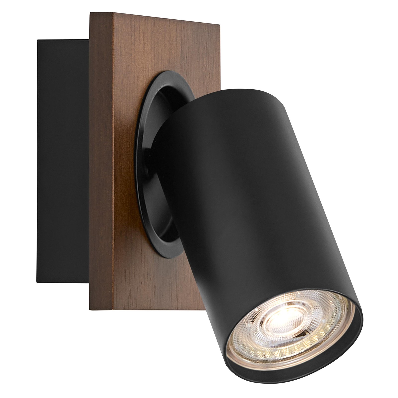LEDVANCE LED nástěnné bodové svítidlo Mercury GU10, dřevo/černá barva