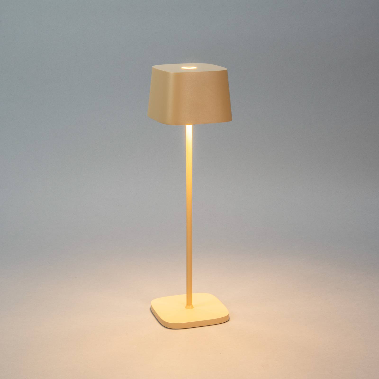  Konstsmide Konstsmide Capri Led Rechargeable Table Lamp, Height 36 Cm, Sand-coloured, Ip54 