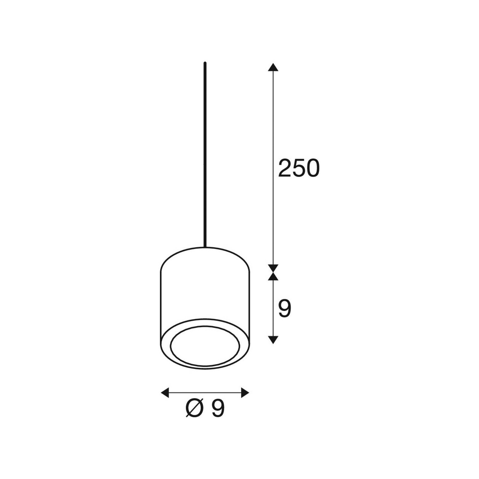 SLV Żyrandol LED Oculus, kolor mosiężny Ø 9 cm, ściemniany do ciepłego światła