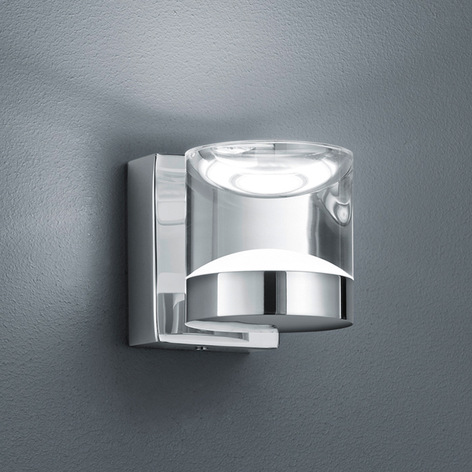 Glänsande förkromad LED-badrumsvägglampa Brian