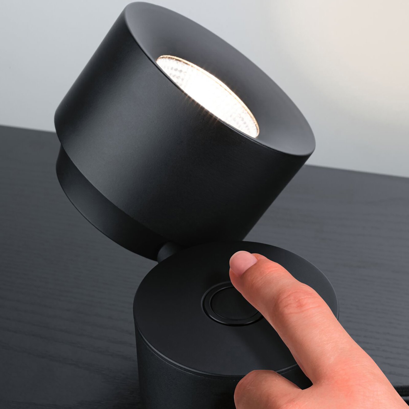 Puric Pane Lampe de Table S 3-step Noir - Paulmann