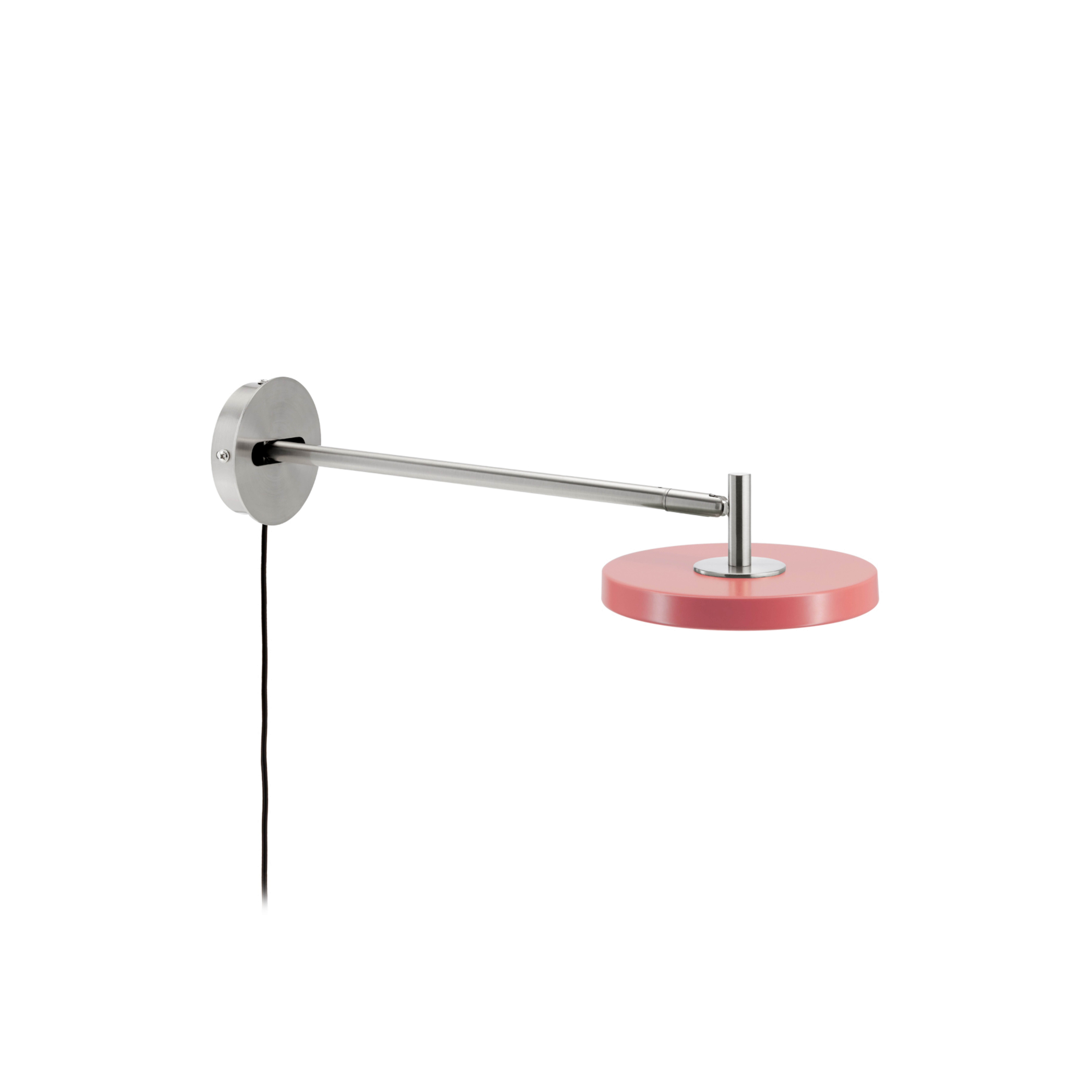 Asteria Long LED-Wandlampe, rosa, Stahl, Stecker - UMAGE