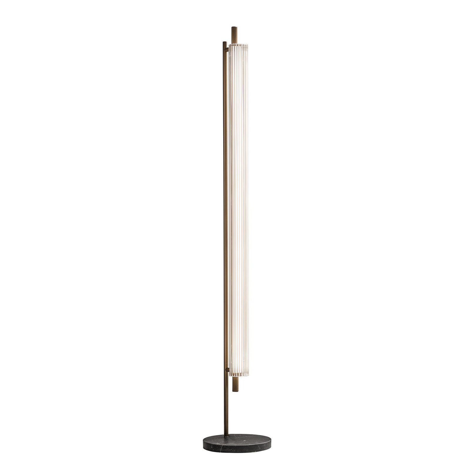 OLEV LED-Stehleuchte TRISEL, braun, Metall, 2.700 K, dimmbar