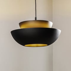 Lucande hængelampe Kellina, Ø 48 cm, sort, metal