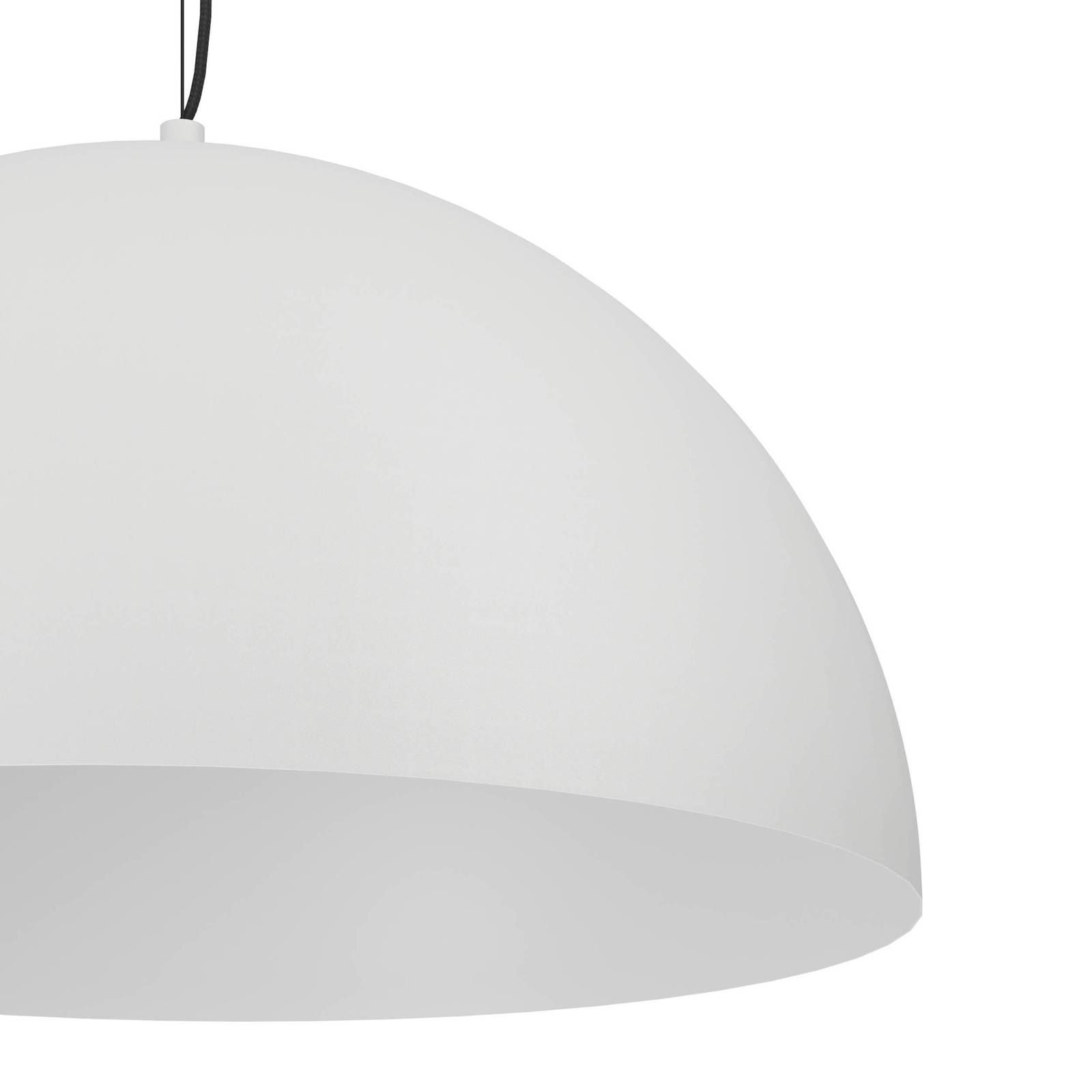 Lampa wisząca Gaetano 1, Ø 53 cm, szara/biała, stal