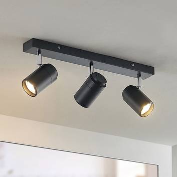 Lindby Remilan spot soffitto, nero, lungo