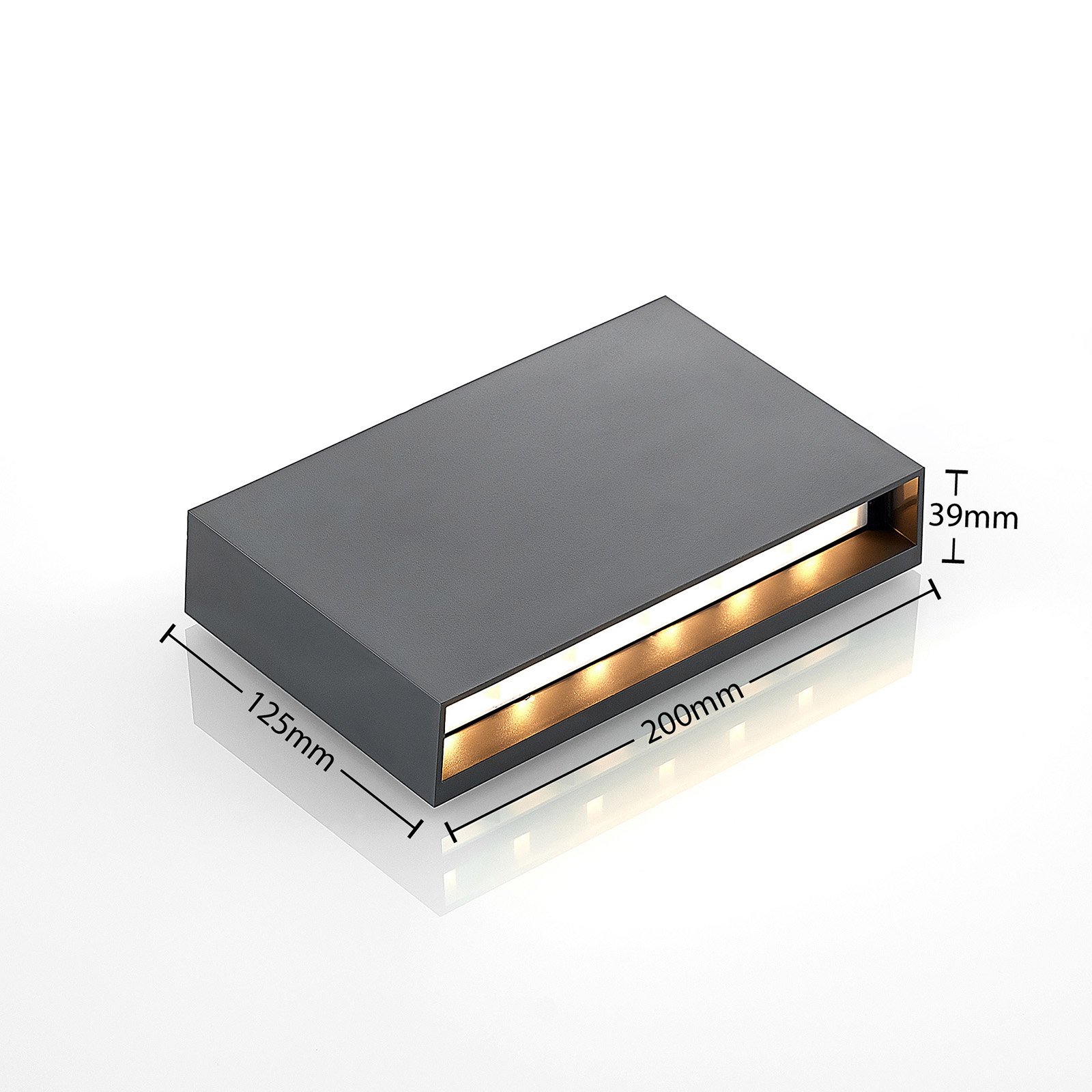 Lindby LED-Außenwandleuchte Jarte, 3er-Set, up/down, IP65