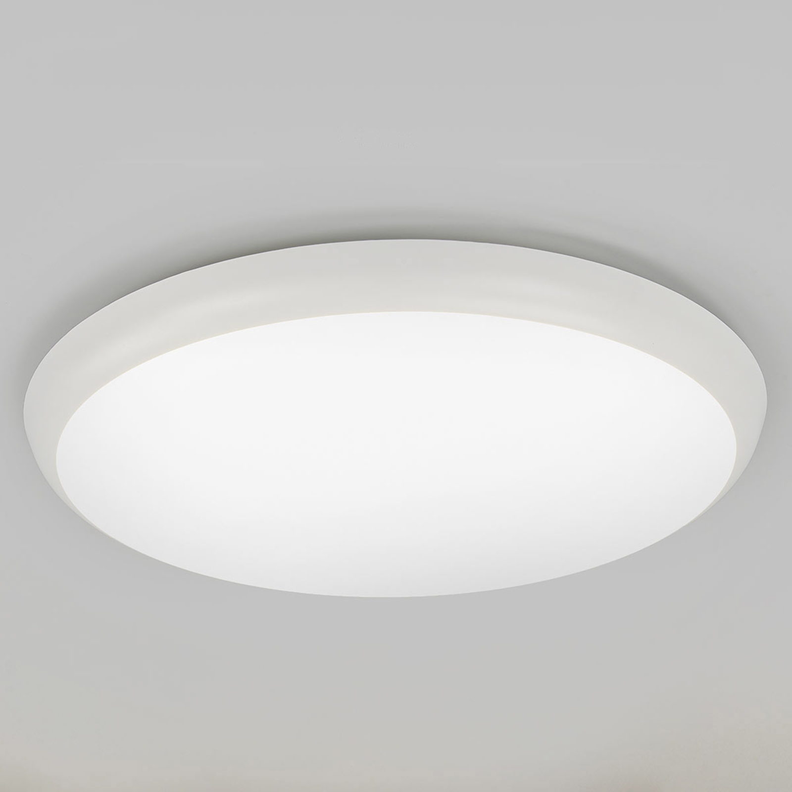 Arcchio Augustin – round LED ceiling light, 40 cm, for Bathroom, polycarbonate, 27 W, energy efficiency: A+, H: 5.2 cm