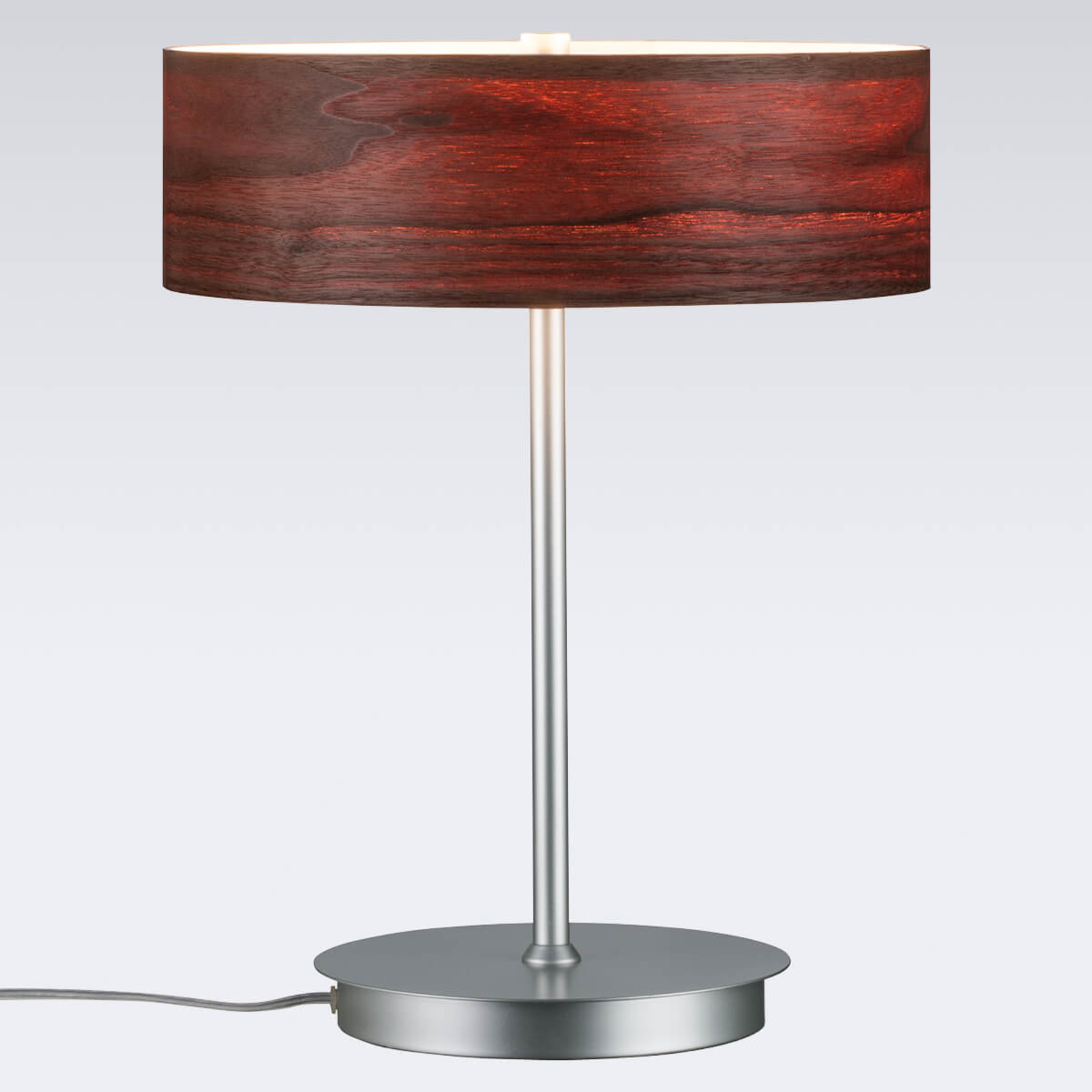 Paulmann Liska- chic table lamp with wooden lampshade, for Living / Dining Room, Wood, metal, plastic, E27, 20 W, energy efficiency: A++, H: 40 cm