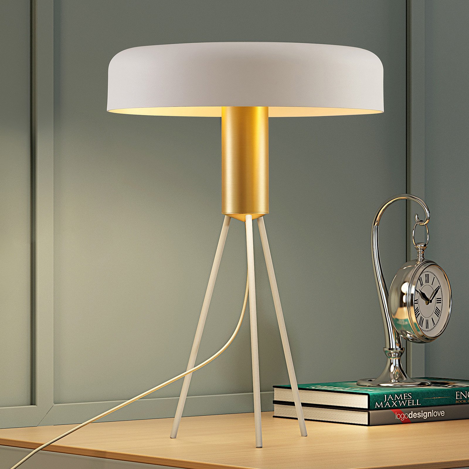 Lucande Filoreta stolna lampa u bijeloj boji