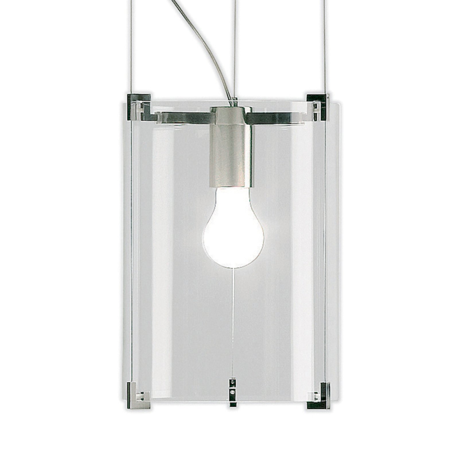 Prandina CPL S1 hængelampe krom glas, transparent