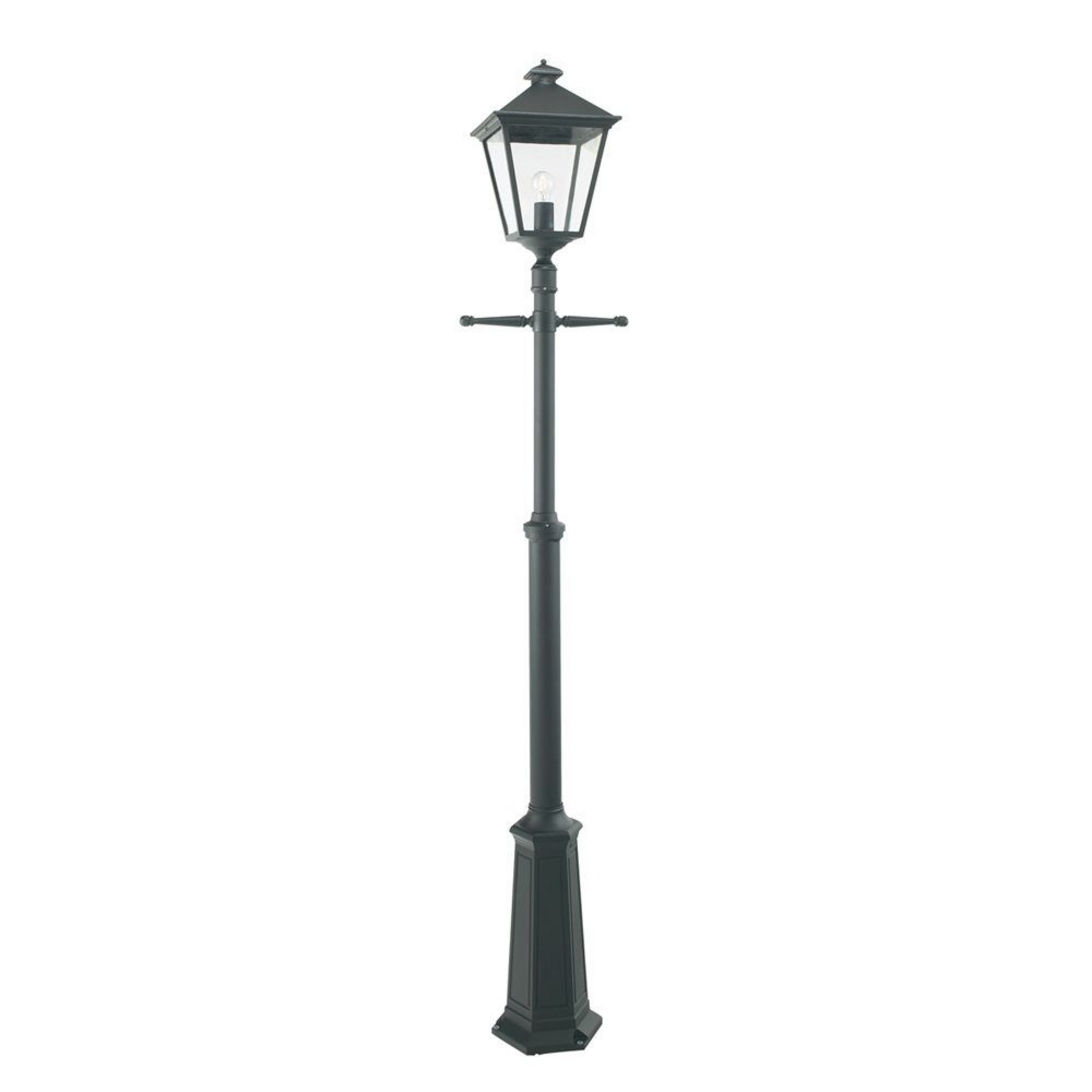 London 1 Outdoor Park Lamp w/Anchoring Support Black - Norlys