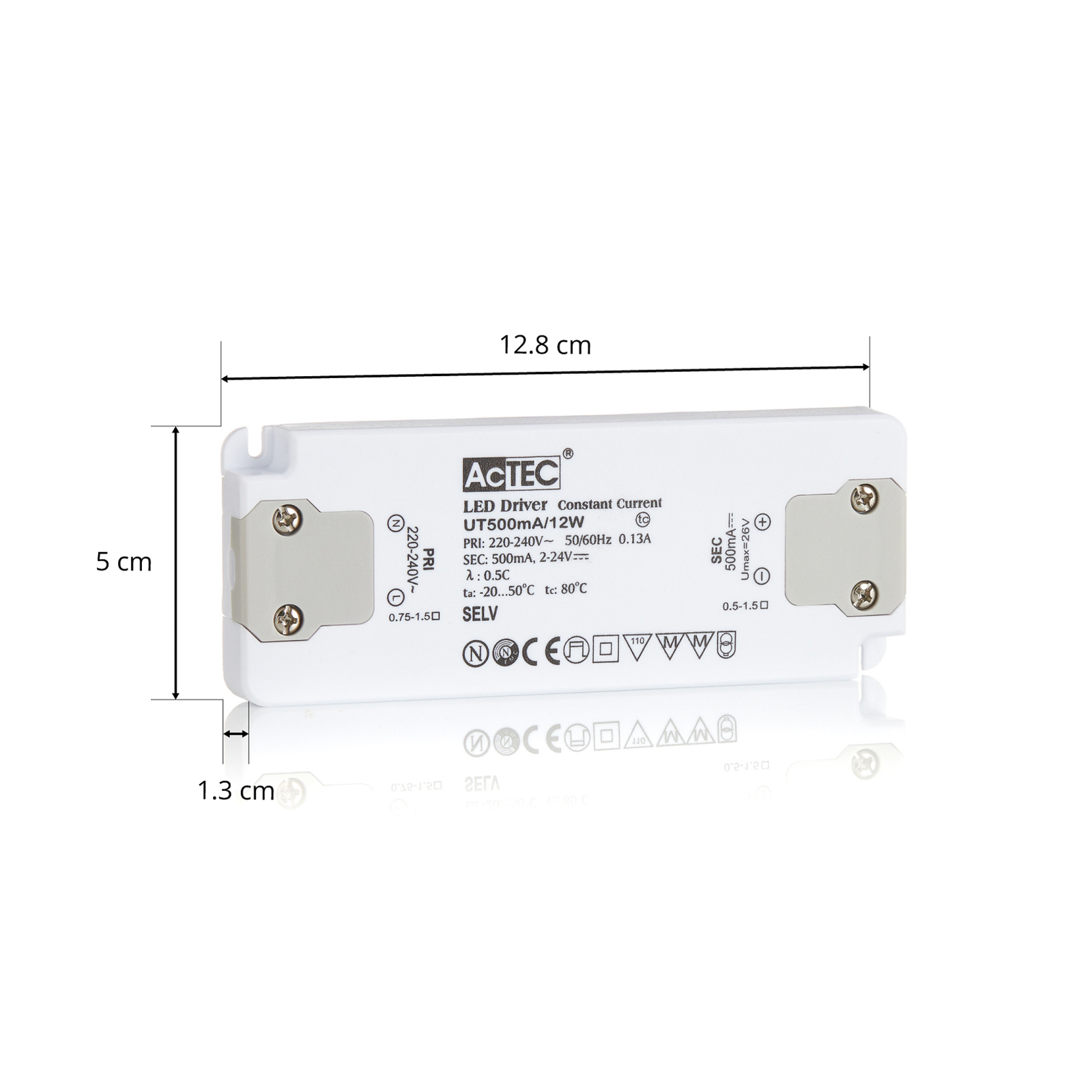 AcTEC Slim transformador LED CC 500mA, 12W