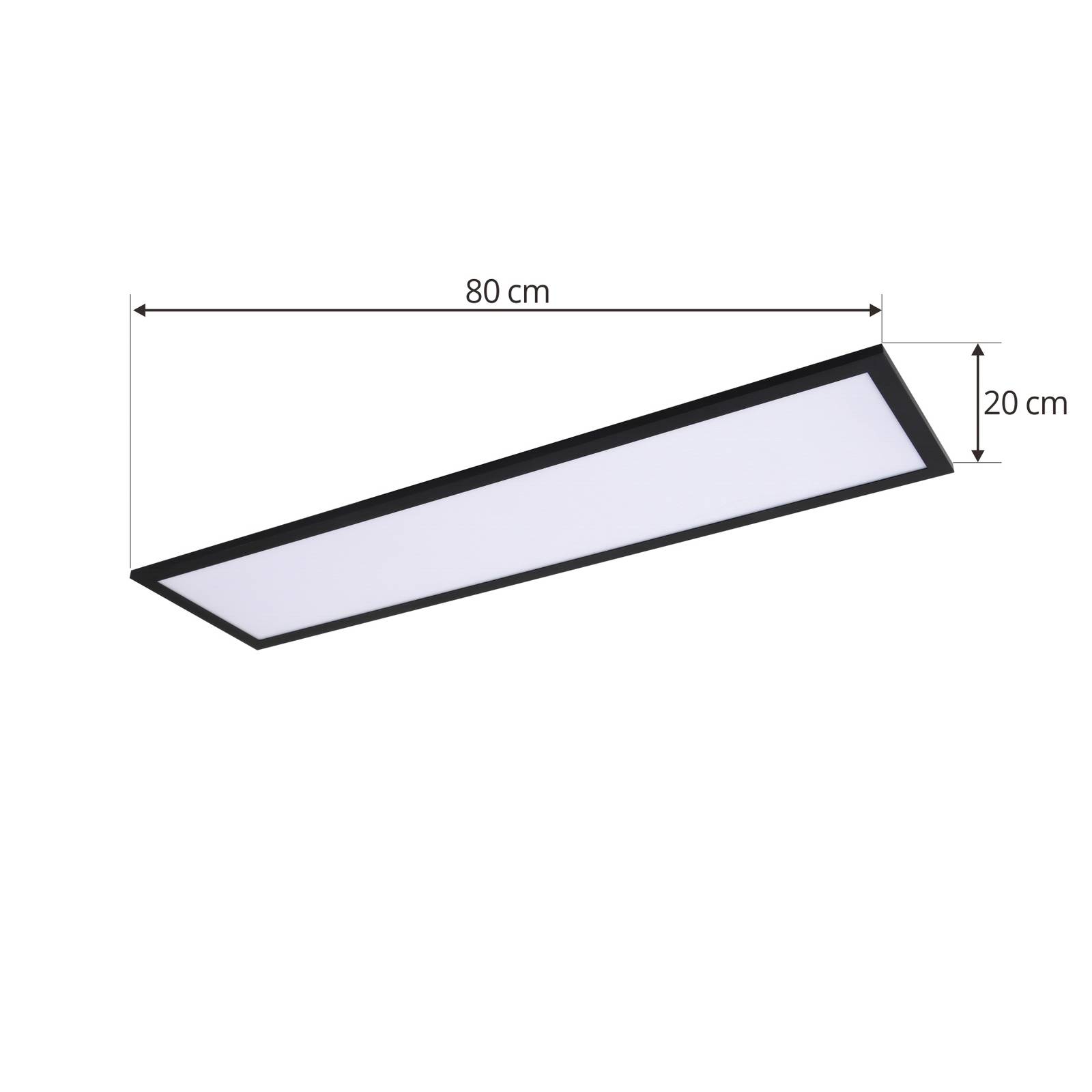 Panel LED Enhife marki Lindby, czarny, 80x20 cm