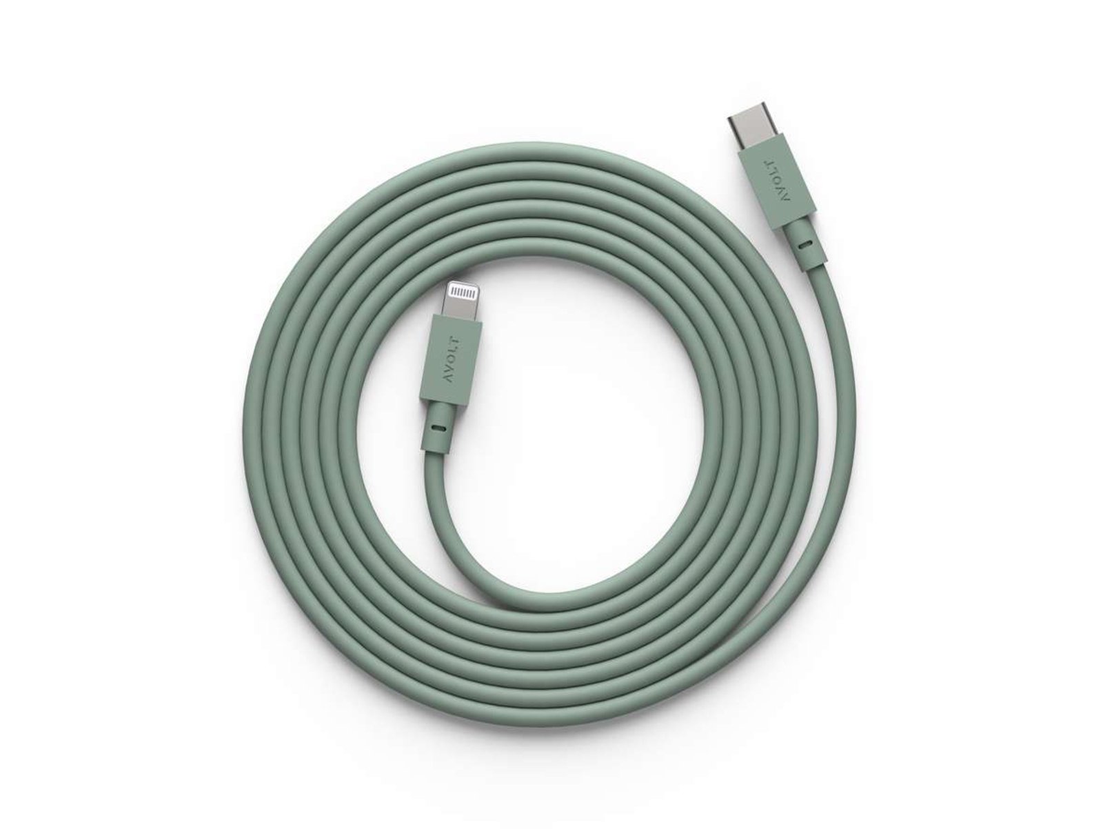 Cable 1 USB-C to Lightning 2m Oak Green - Avolt