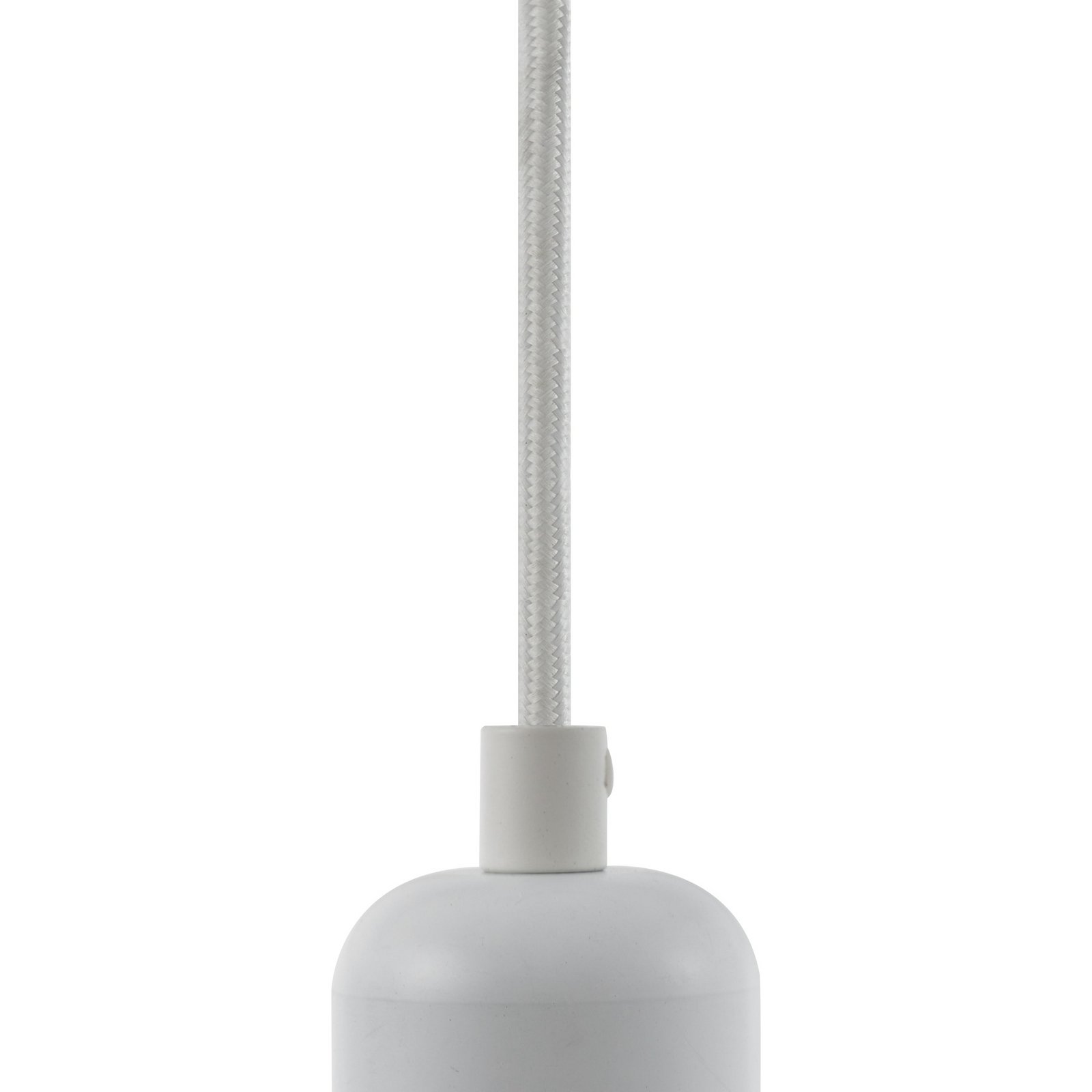 Candeeiro suspenso Lindby Hattie, branco, Ø 4,7 cm, metal, E27