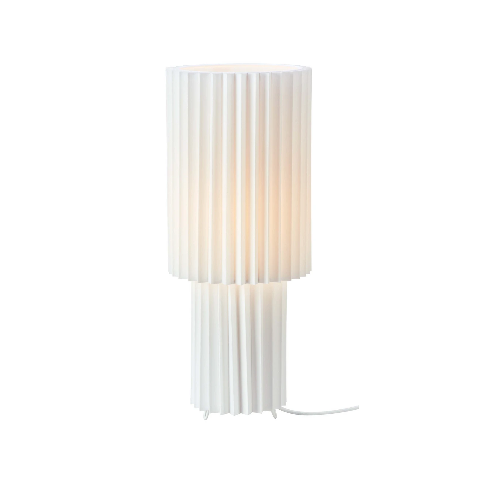 Markslöjd Настолна лампа Catis, бяла, 45 см височина, текстил, E27