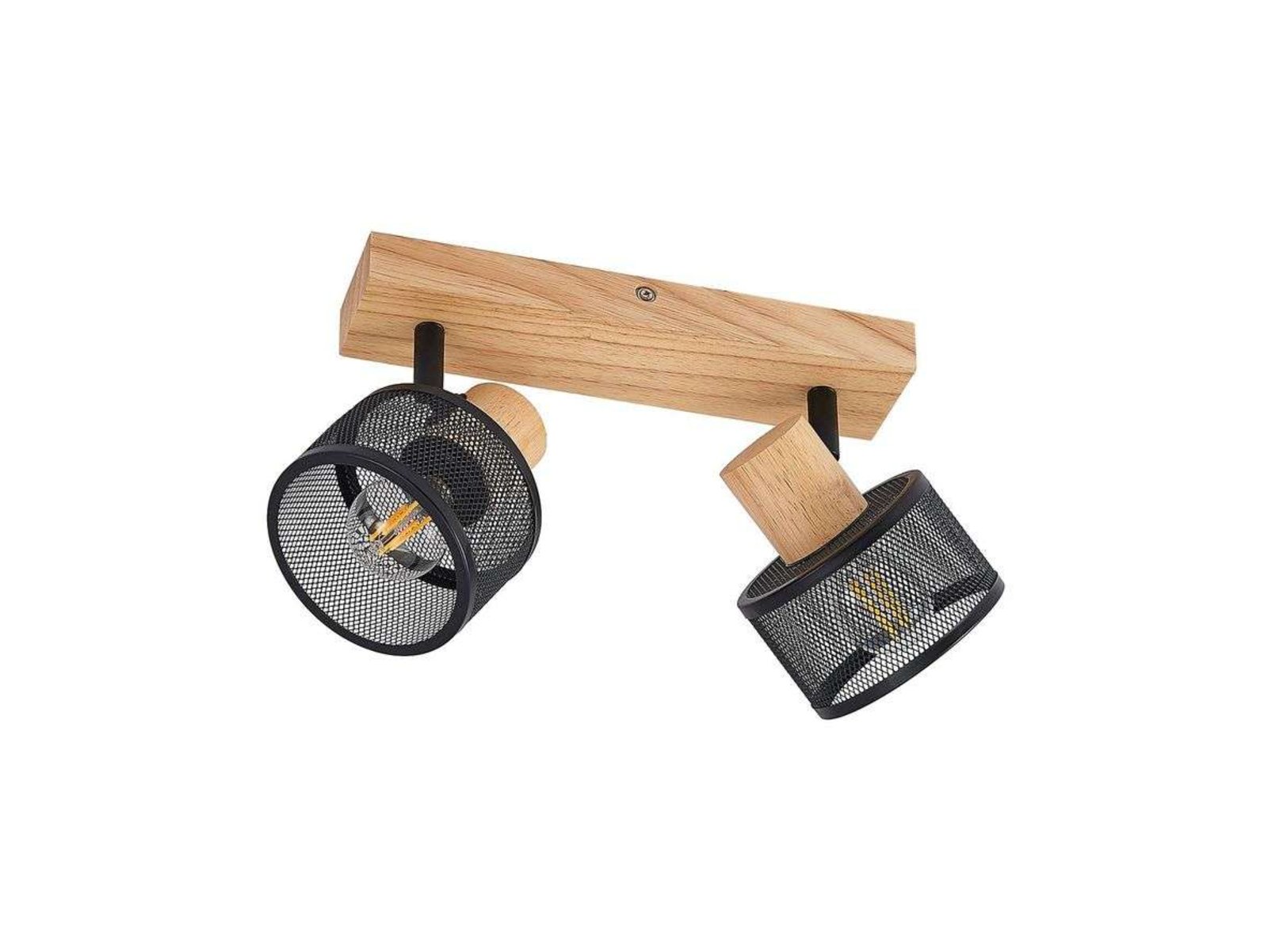 Evinora 2 Stropné Lampa Black/Wood - Lindby