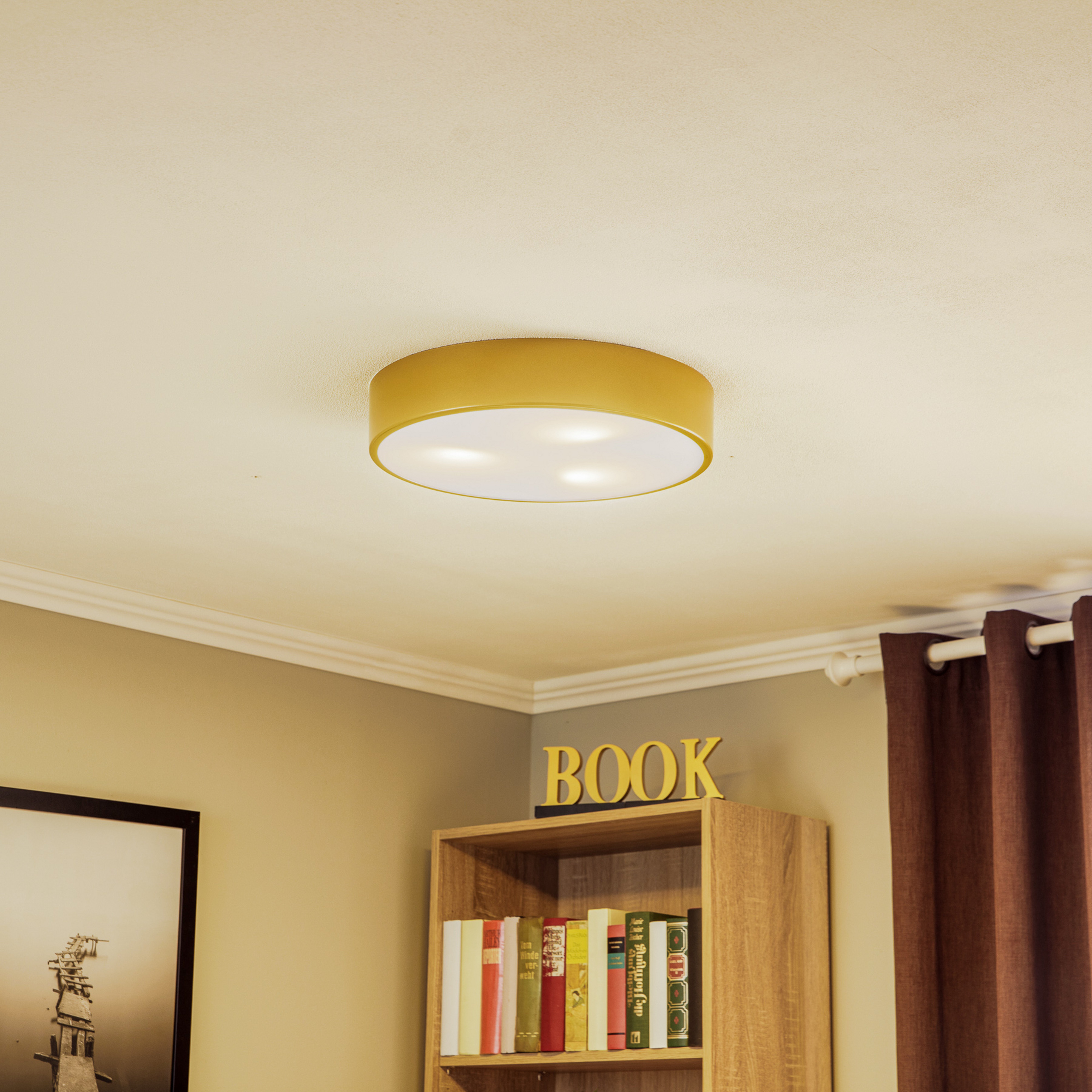 Laelamp Cleo 400, kuldne, andur, IP20, Ø 40 cm, metall