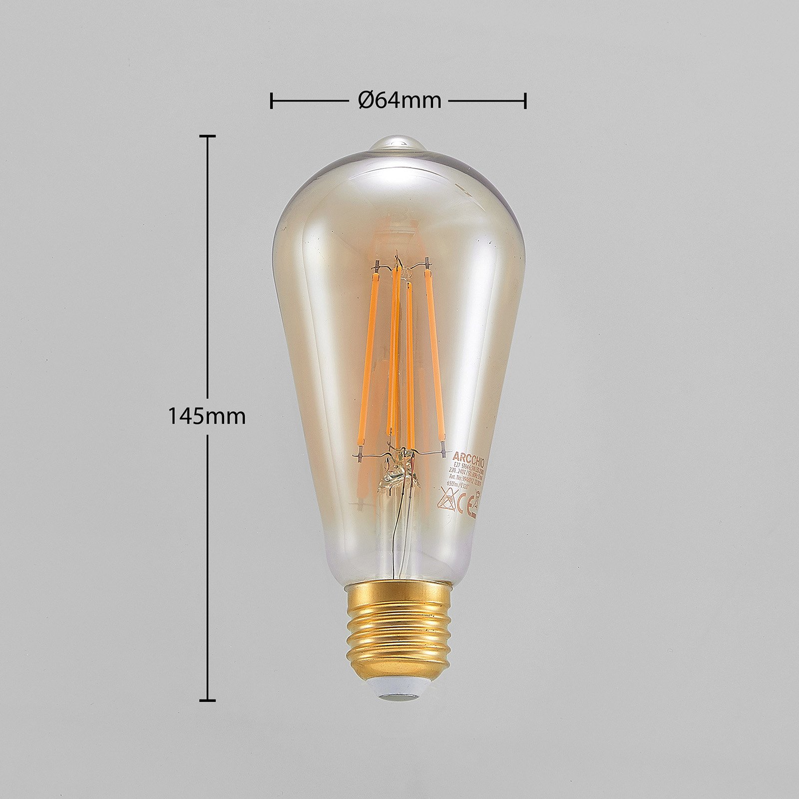 Ampoule LED 6,5W (650lm) 2500K ST64 3-step Dimm E27 - Arcchio