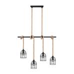 Wodan hanglamp gemaakt van Sisal, 4-lamps