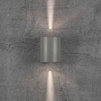 Aplique LED de exterior Canto 2, 10 cm, gris