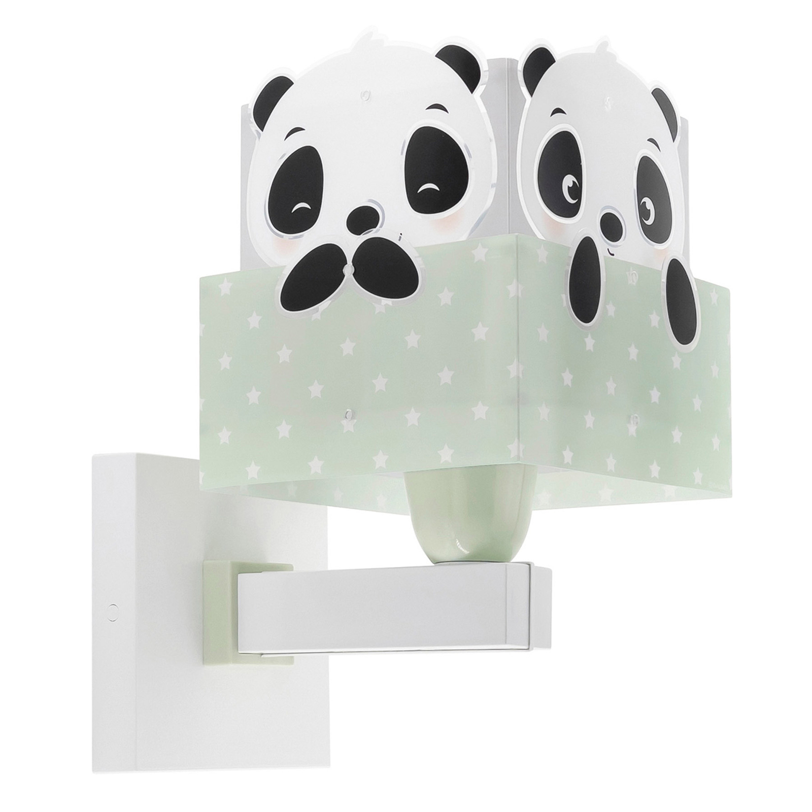 Dalber Panda fali lámpa konnektorral, zöld