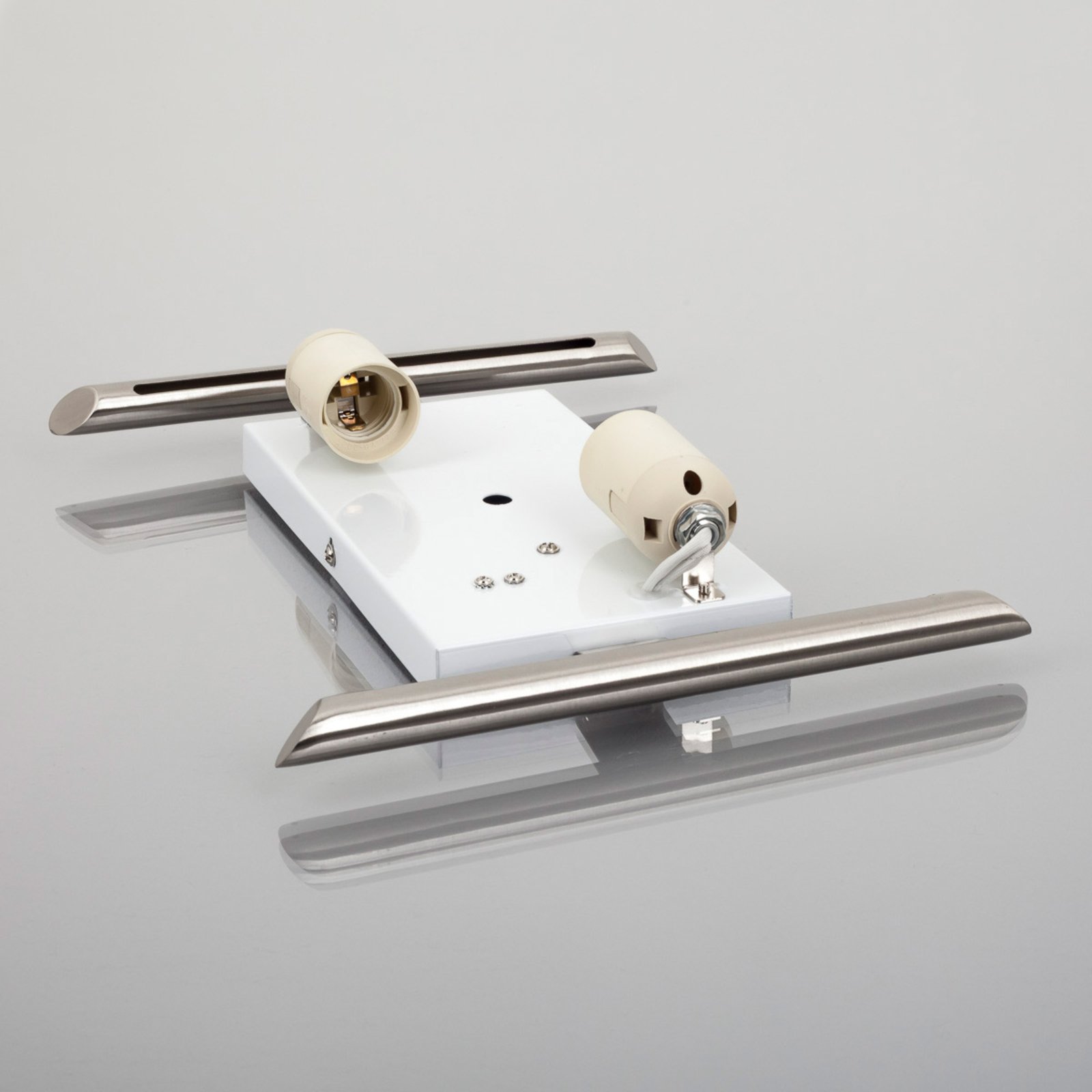 Filippa Wall Lamp White/Nickel - Lindby