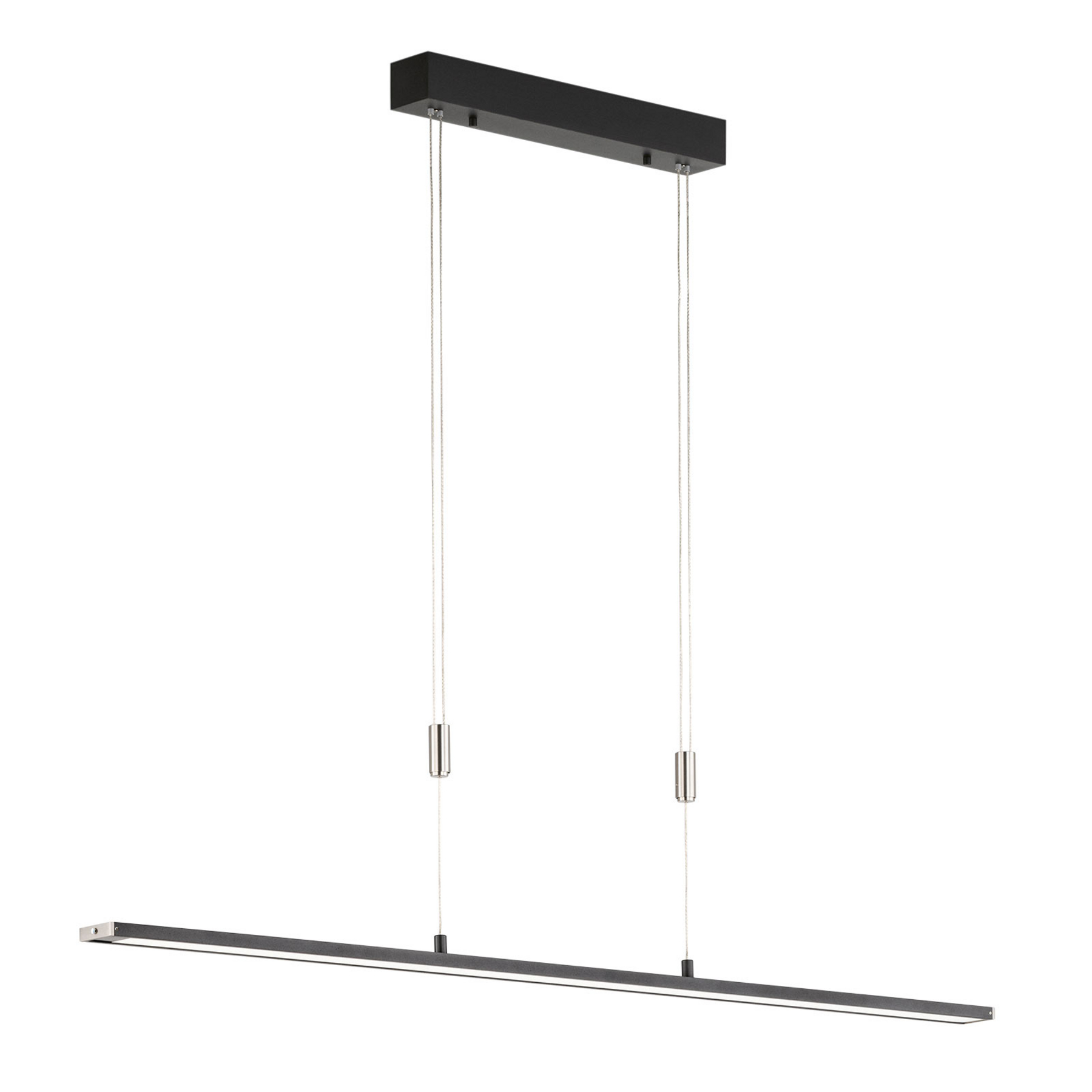 Fischer & Honsel Metz TW LED hanging lamp, CCT, 120 cm long, black, for Living / Dining Room, metal, acrylic, 31 W, energy efficiency: A+, L: 120 cm, W: 6 cm