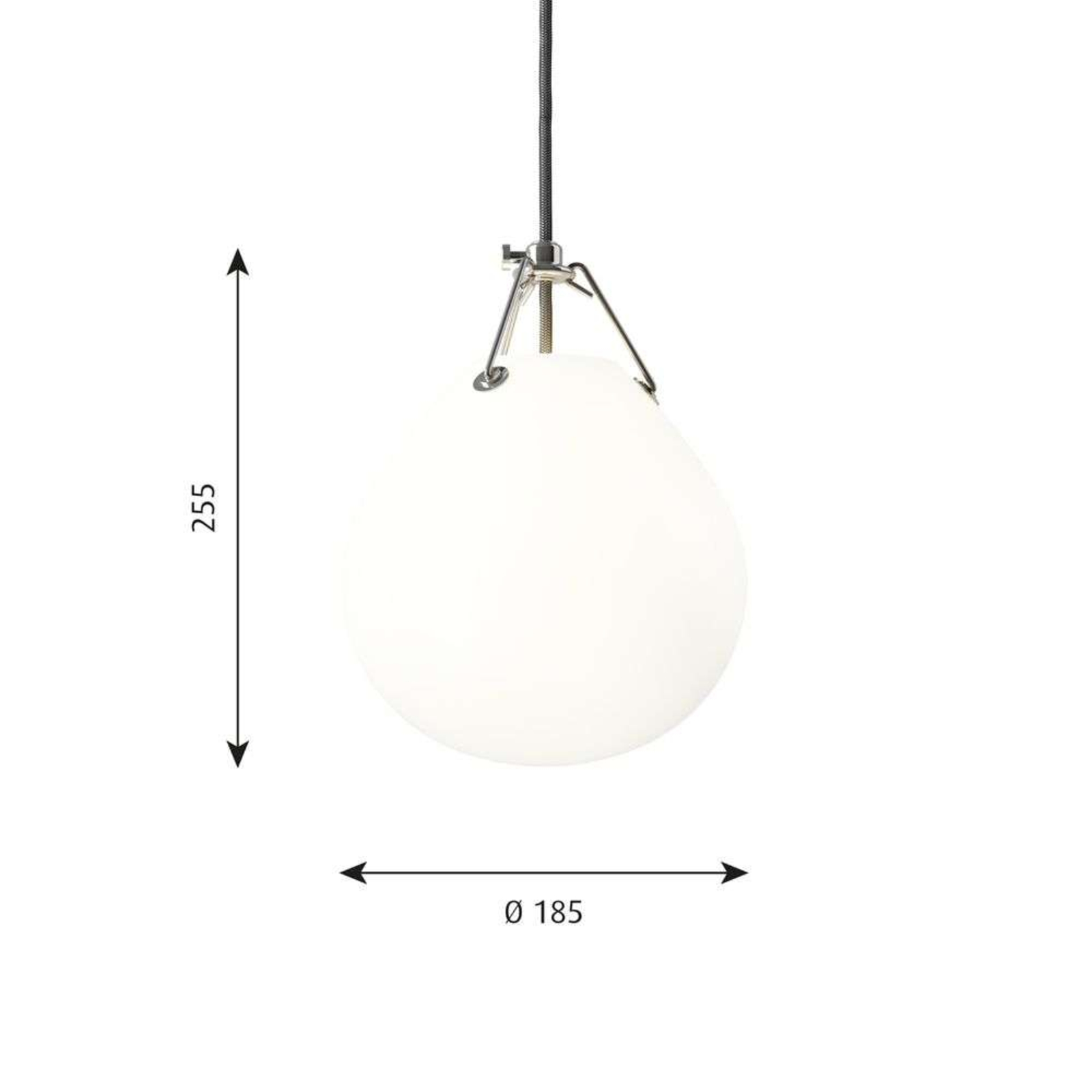 Moser Lustră Pendul Ø185 Matt White/Opal - Louis Poulsen