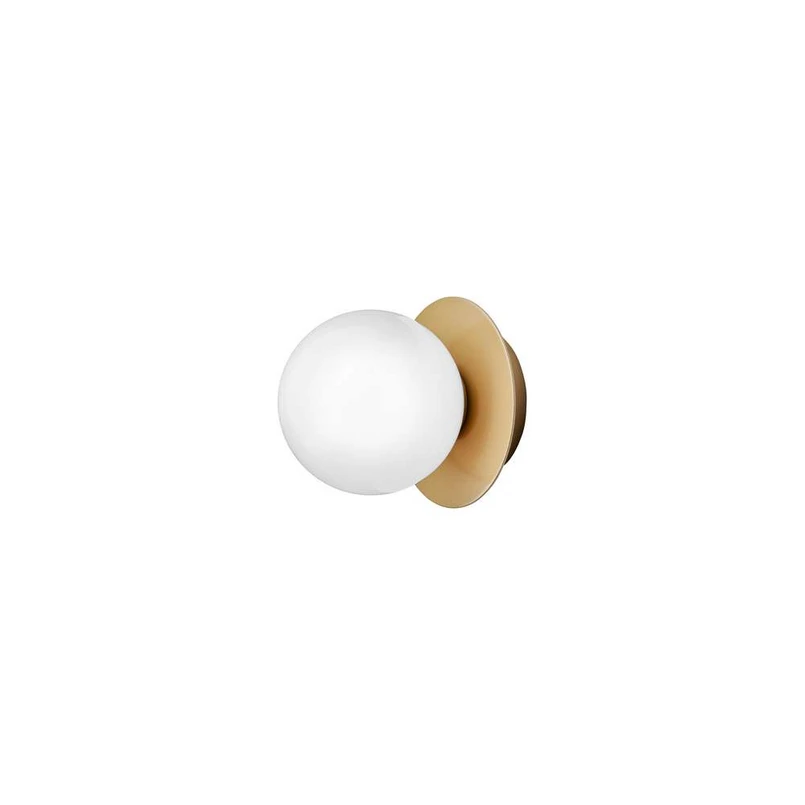 Nuura Aps - Liila 1 Wand-/Deckenleuchte IP44 Small Nordic Gold/Opal Nuura