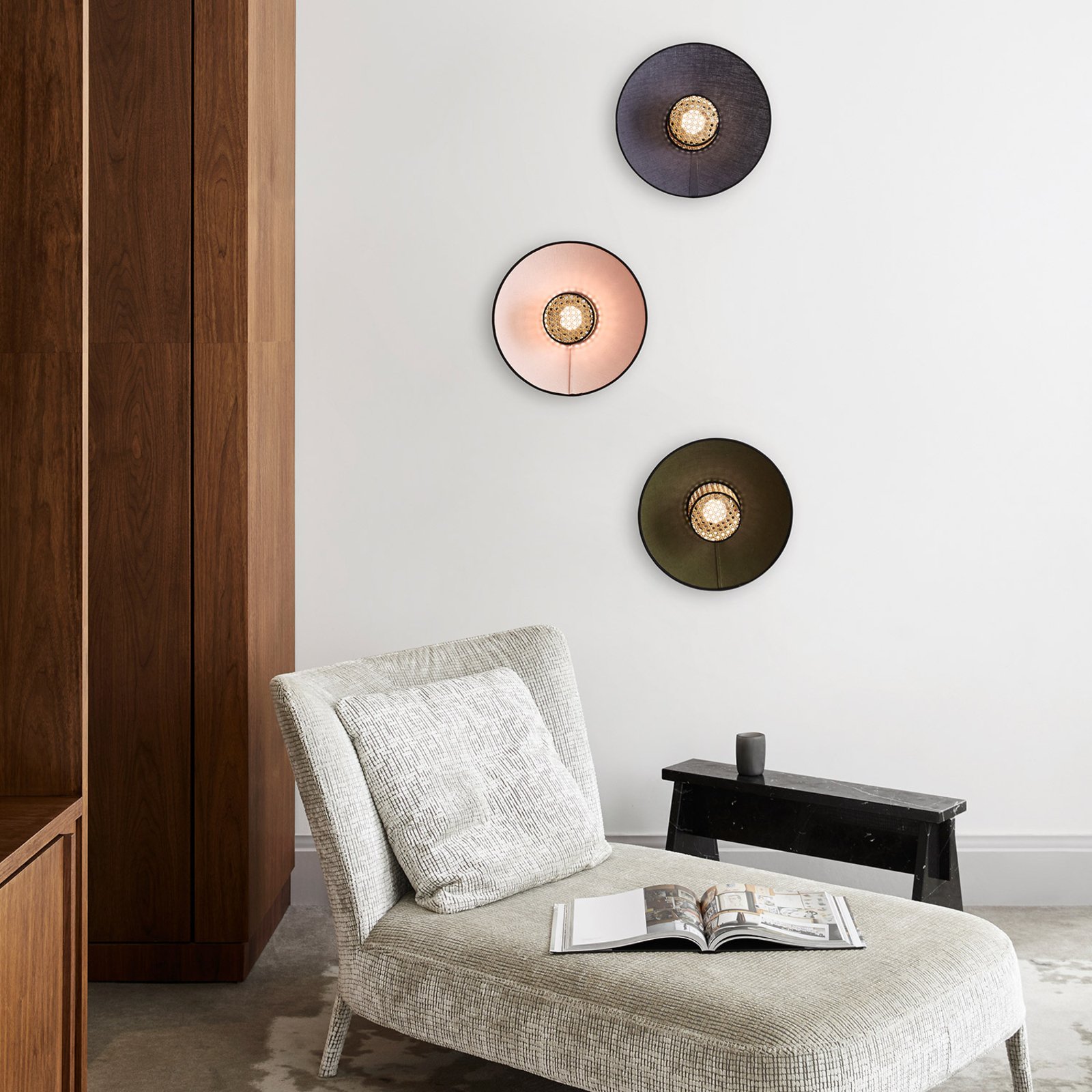 Singapour Wandleuchte, mandel/anthrazit - MARKET SET Singapour Wandleuchte, mandel/anthrazit - MARKET SET