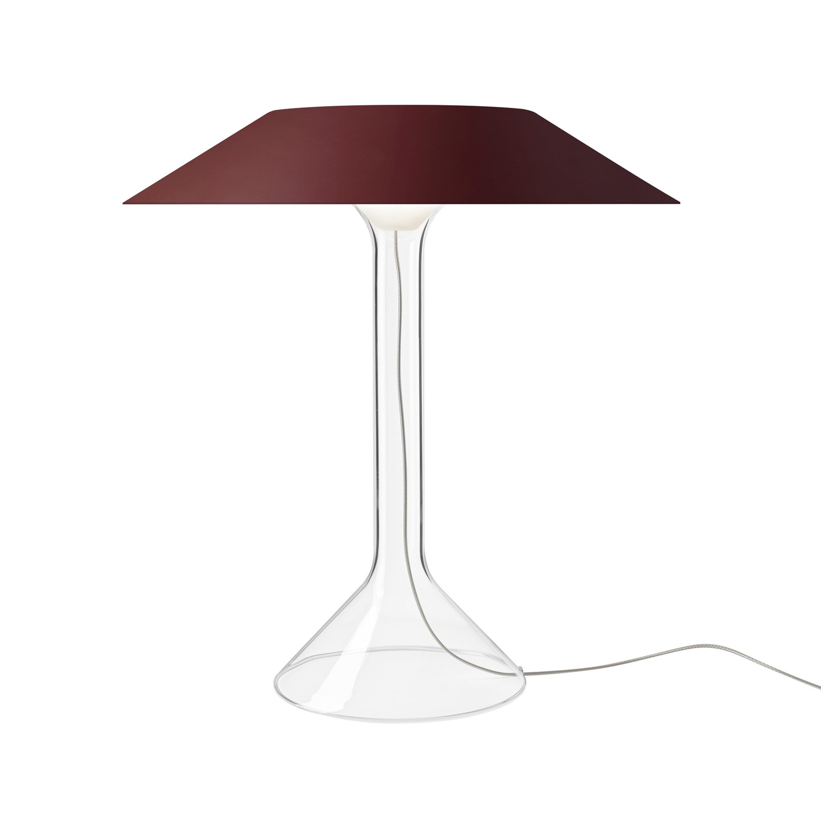 Foscarini lampa stołowa LED Chapeaux M, ciemnoczerwony