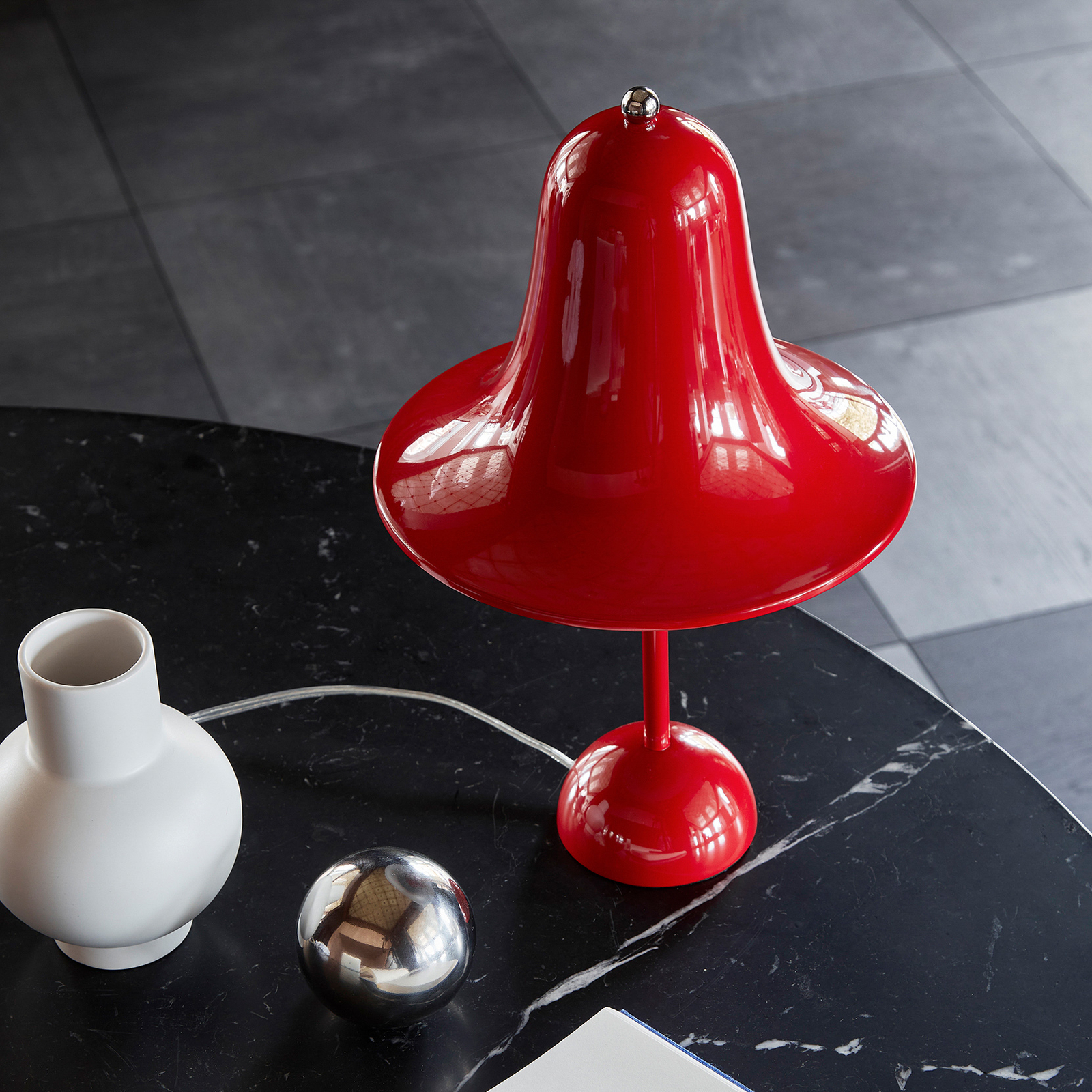 VERPAN Pantop lampada da tavolo rosso lucido