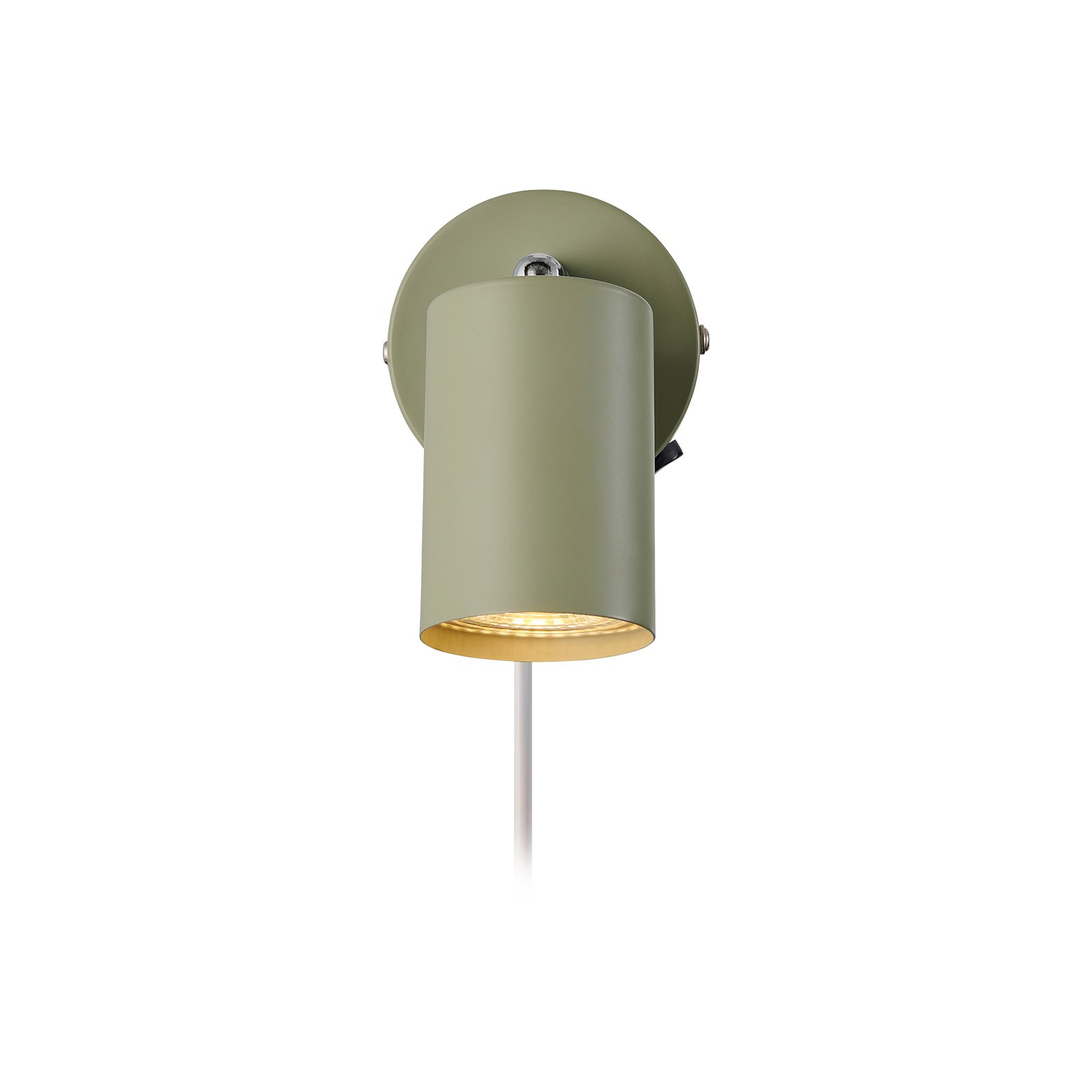 Explore väggspotlight med kabel och stickpropp, GU10, grön