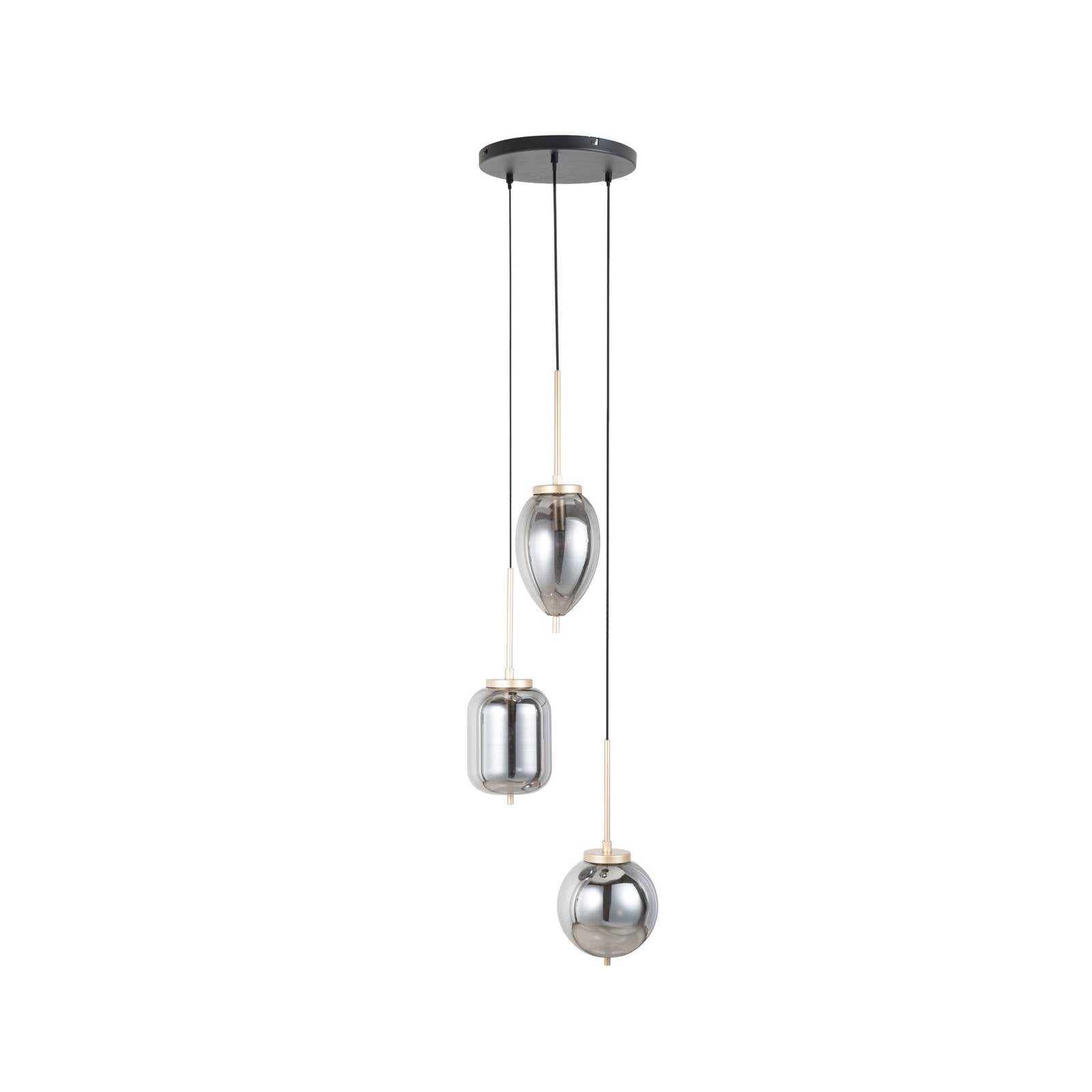 Lucande Hängeleuchte Elani, 3-flammig, Ø 36 cm, Glas