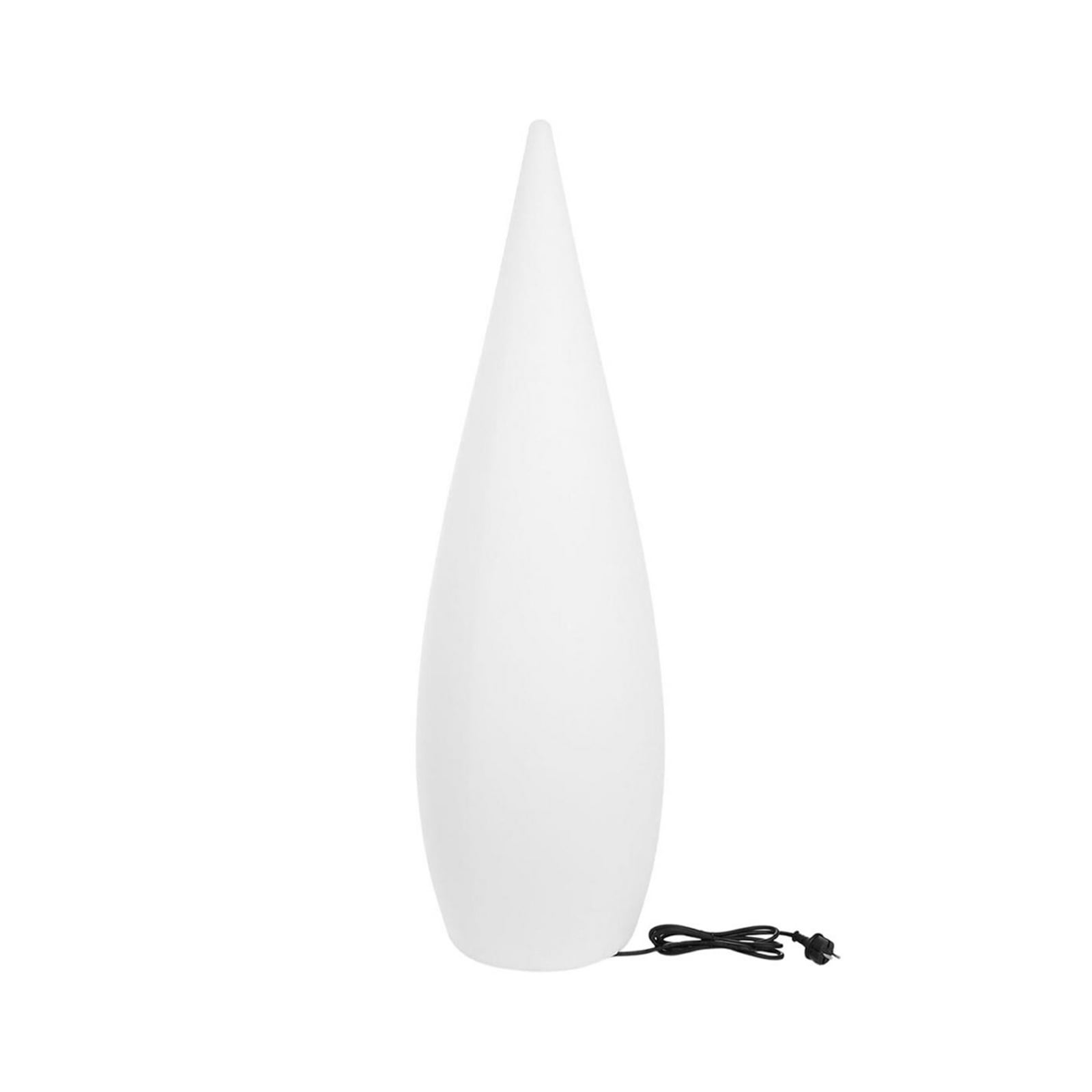Terraslamp Classy wit, E27, hoogte 120 cm, kunststof