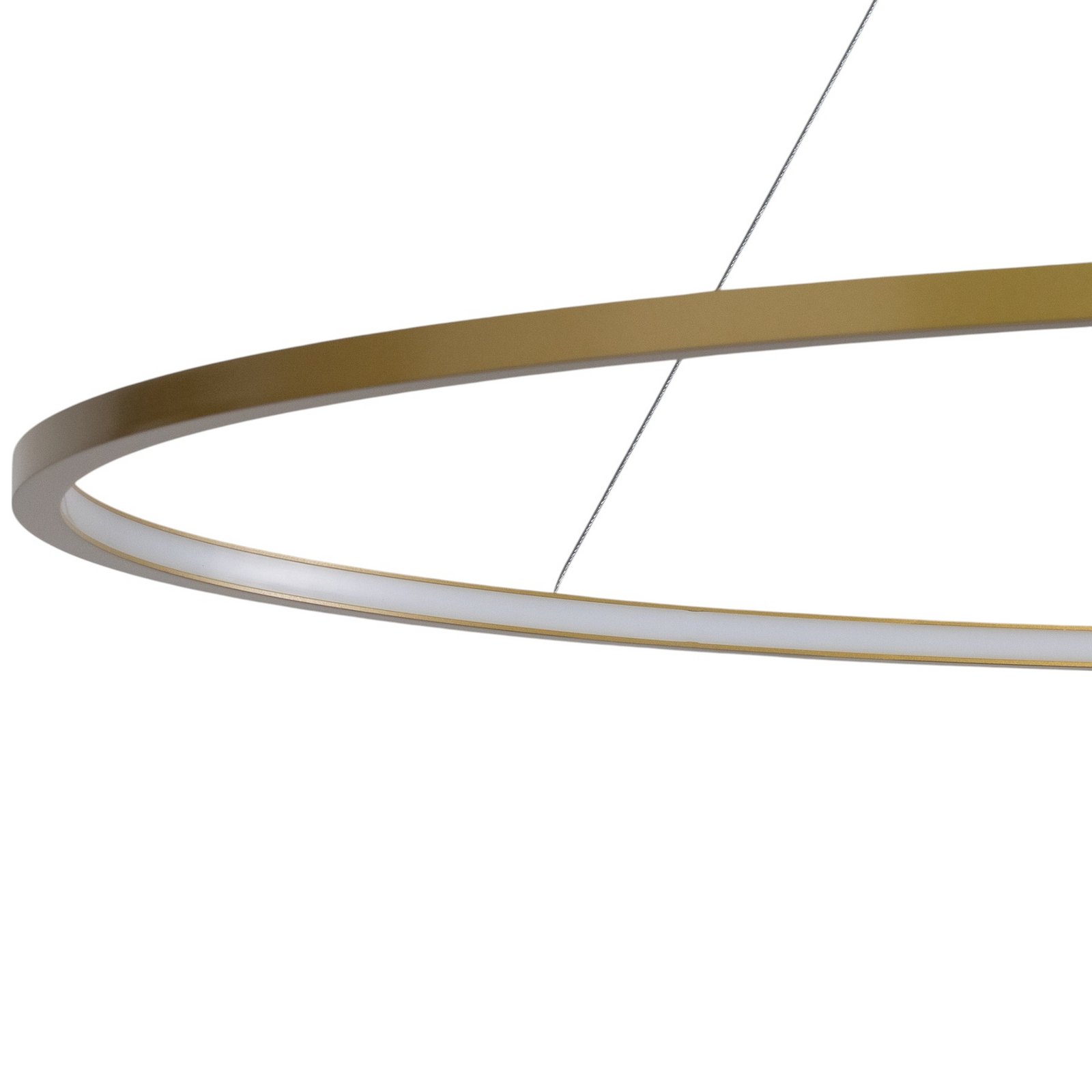 LED-Hängelampe Saturno, Ø 120 cm, goldfarben, 1-fl., 4.000 K