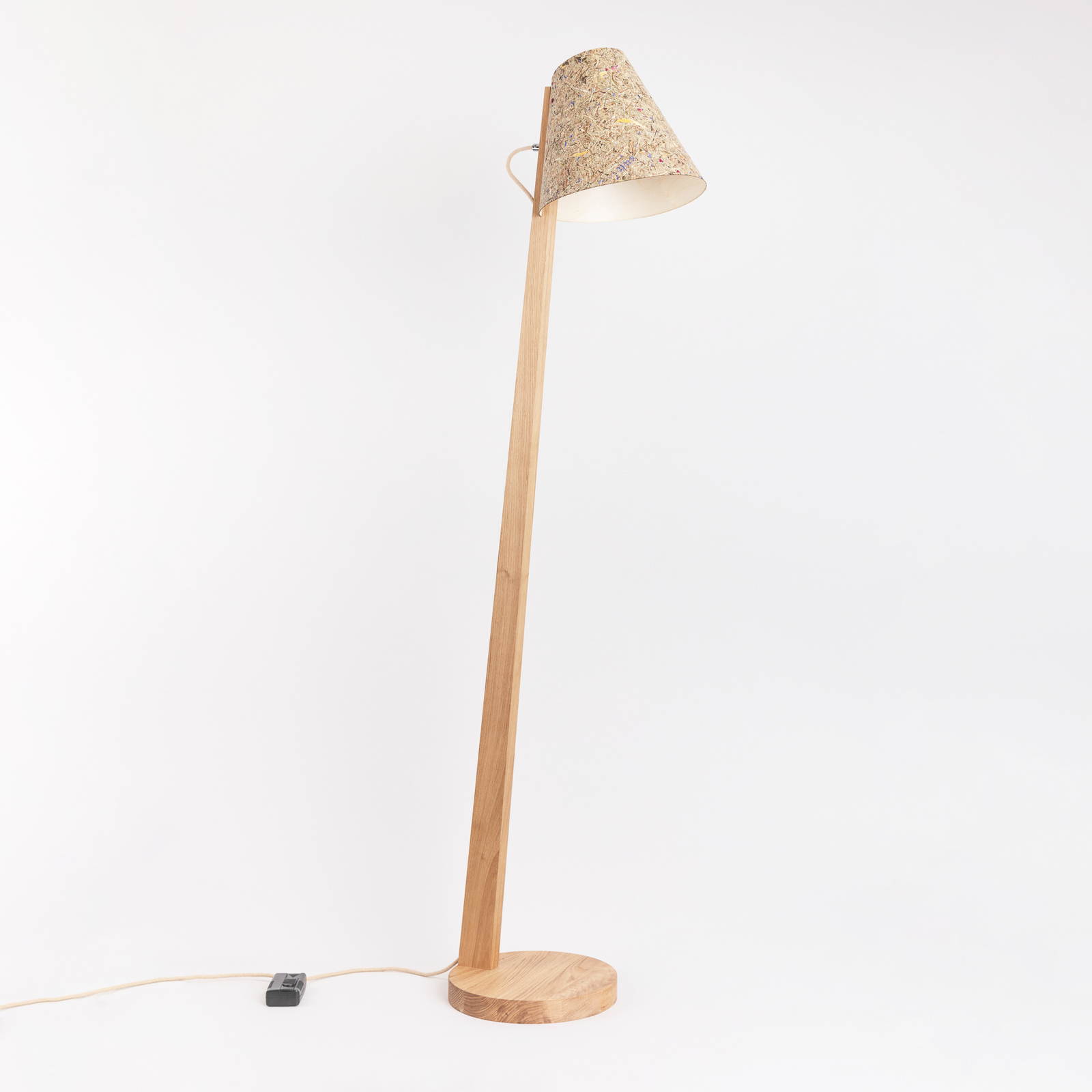 ALMUT 1411 lampa stojąca wygięta Ø30cm łąka